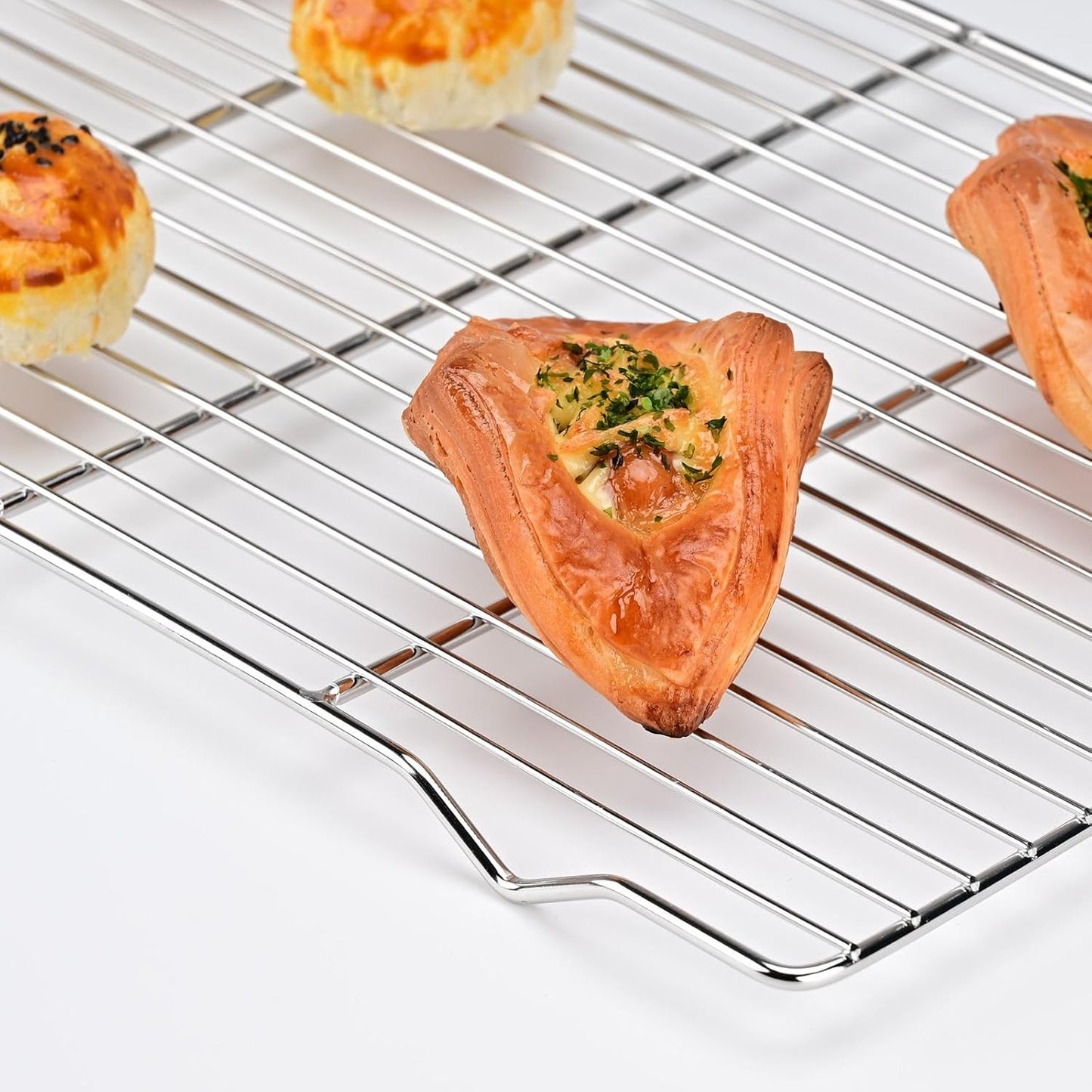 2-Pack Cooling Racks for Baking, 10x15 Inch Heavy Duty Stainless Steel Wire Baking Rack for oven cooking, Oven Safe Cookie Cooling Rack Set, Fits Half Sheet Pan, Dishwasher Safe & Non-Toxic