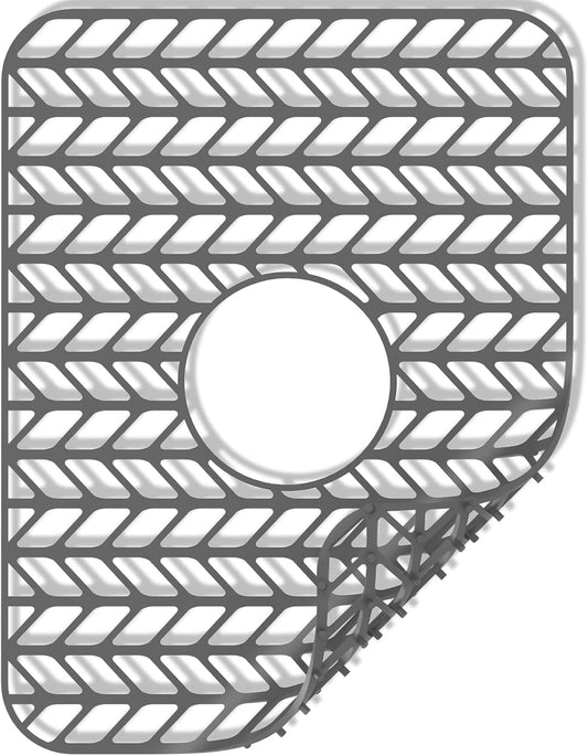 GUUKIN Sink Protectors for Kitchen Sink Grid 18-3/16" X 12-1/2" | Centered Drain for Single Sink Bowl with Corner Radius 4-11/16"