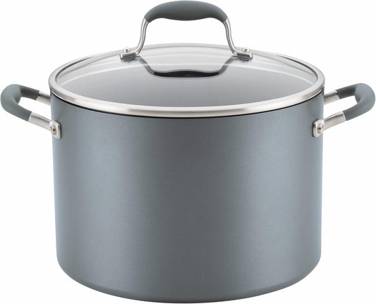Anolon Advanced Home Hard-Anodized Nonstick Open Stock Cookware (10 Qt Stock Pot, Moonstone)