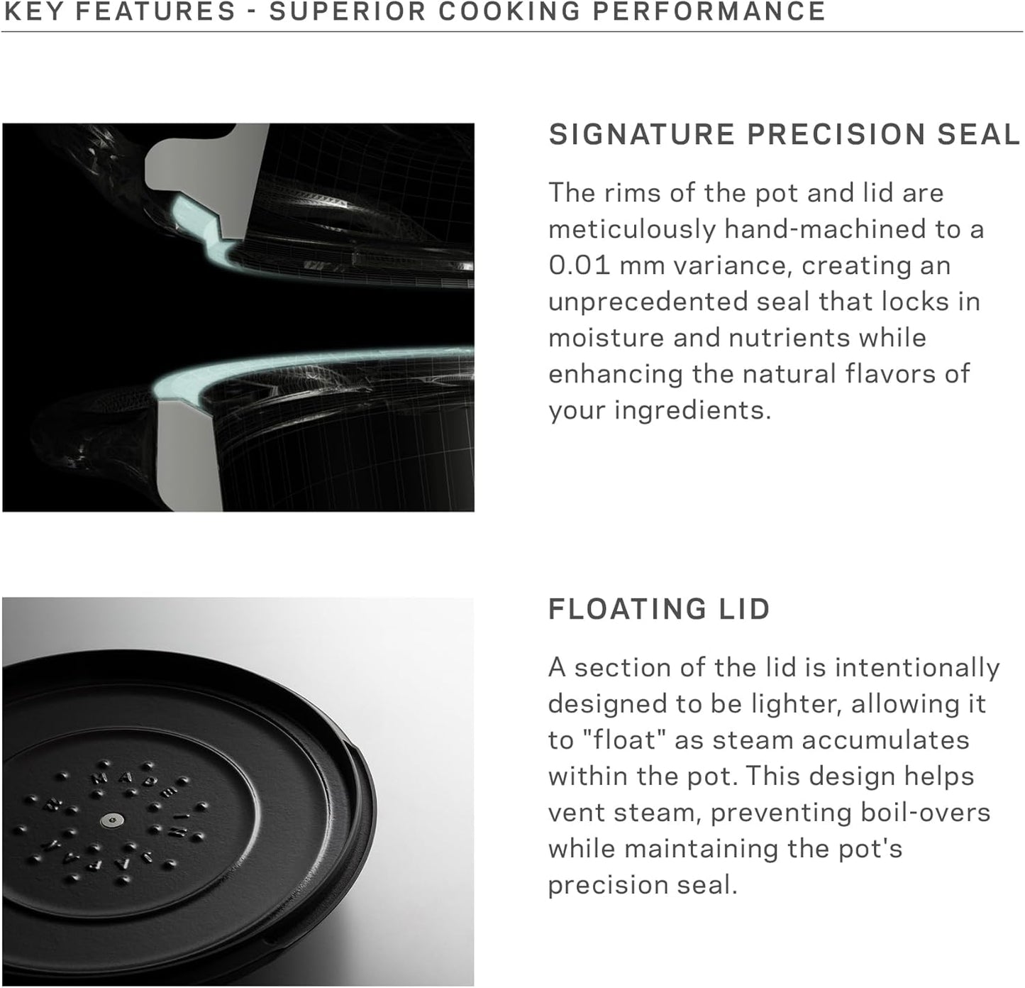 Vermicular Oven Pot 2.0 | Lightweight Enameled Cast Iron Pot | 22cm (3.7 Qt) | Non-Toxic | Induction-compatible | Dutch Oven | Made in Japan | Sea Salt White