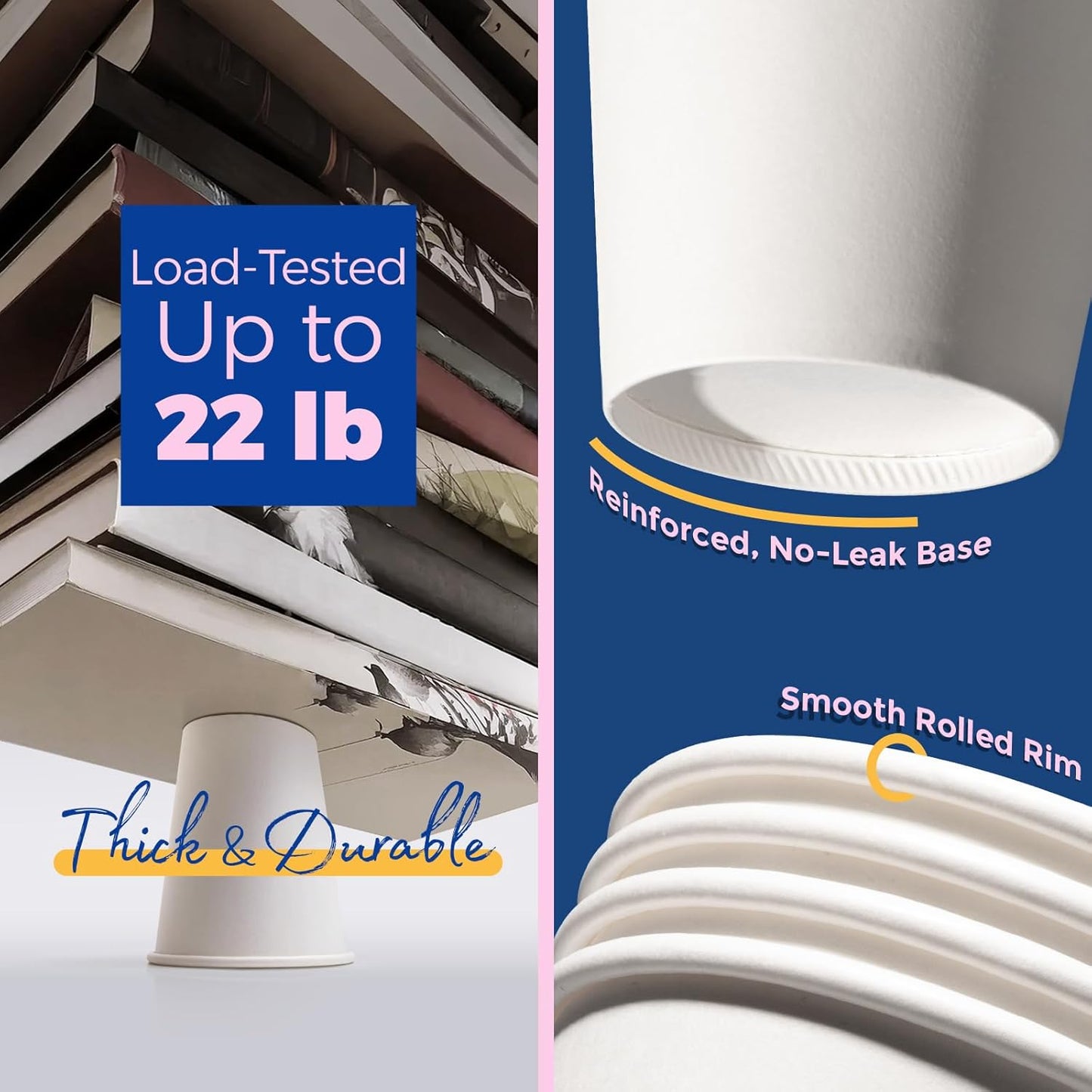 Fit Meal Prep 50 Pack 10 oz Disposable Coffee Cups with Lids, Sleeves, Leak-Proof To Go Coffee Cups with Lids, Durable Paper Cups for Hot Beverage, Home, Office, Party