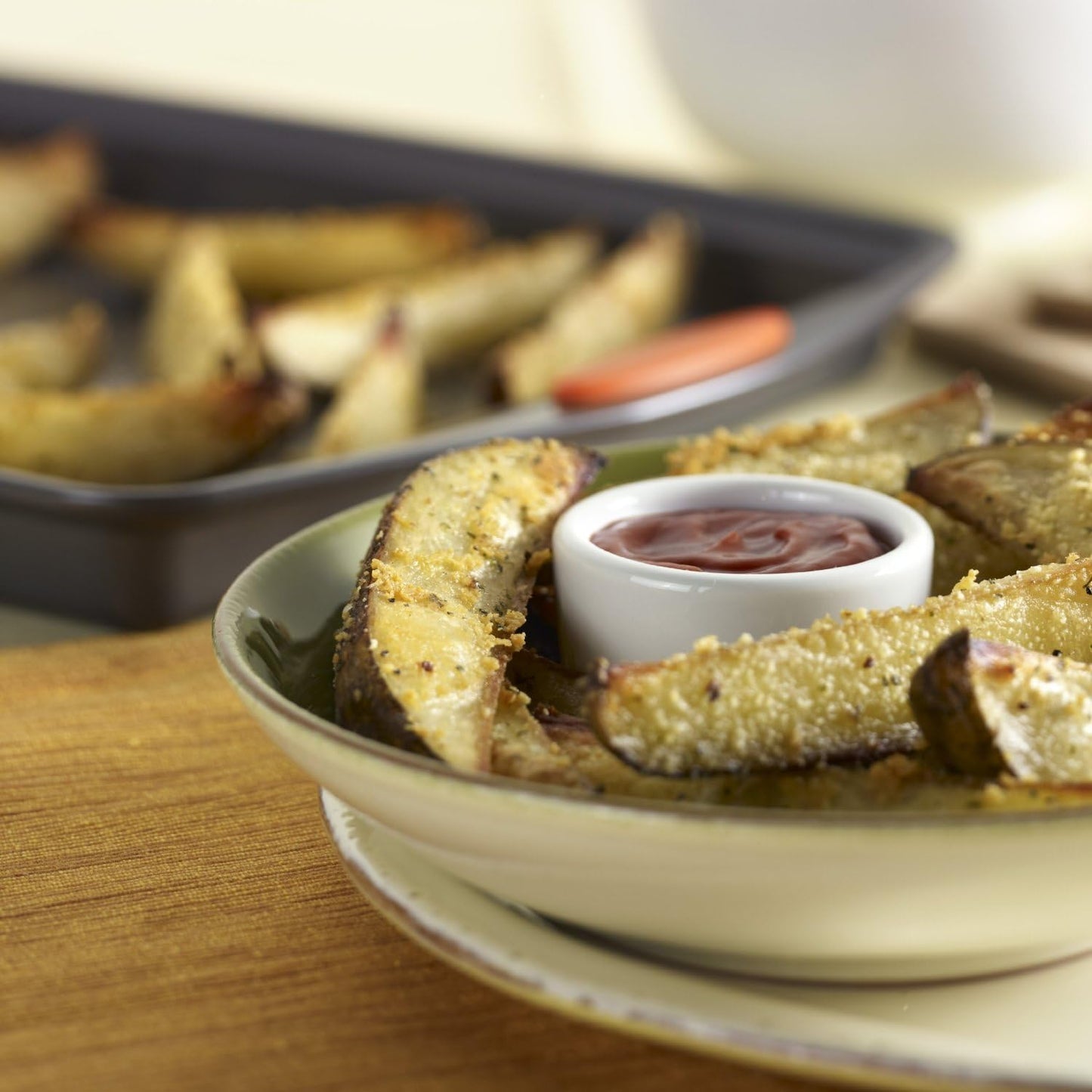 Rachael Ray Nonstick Bakeware Set with Grips, Nonstick Cookie Sheets / Baking Sheets - 3 Piece, Gray with Orange Grips