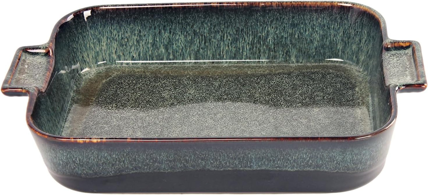 Ceramic Casserole Baking Dish 2.5 Quarts, for Baking Dish Lasagna Pans, Oven Safe Durable Bakeware for Kitchen Home Decor, Banquet and Dinner, Rectangular 1 pcs 12 x 8.5 Inch