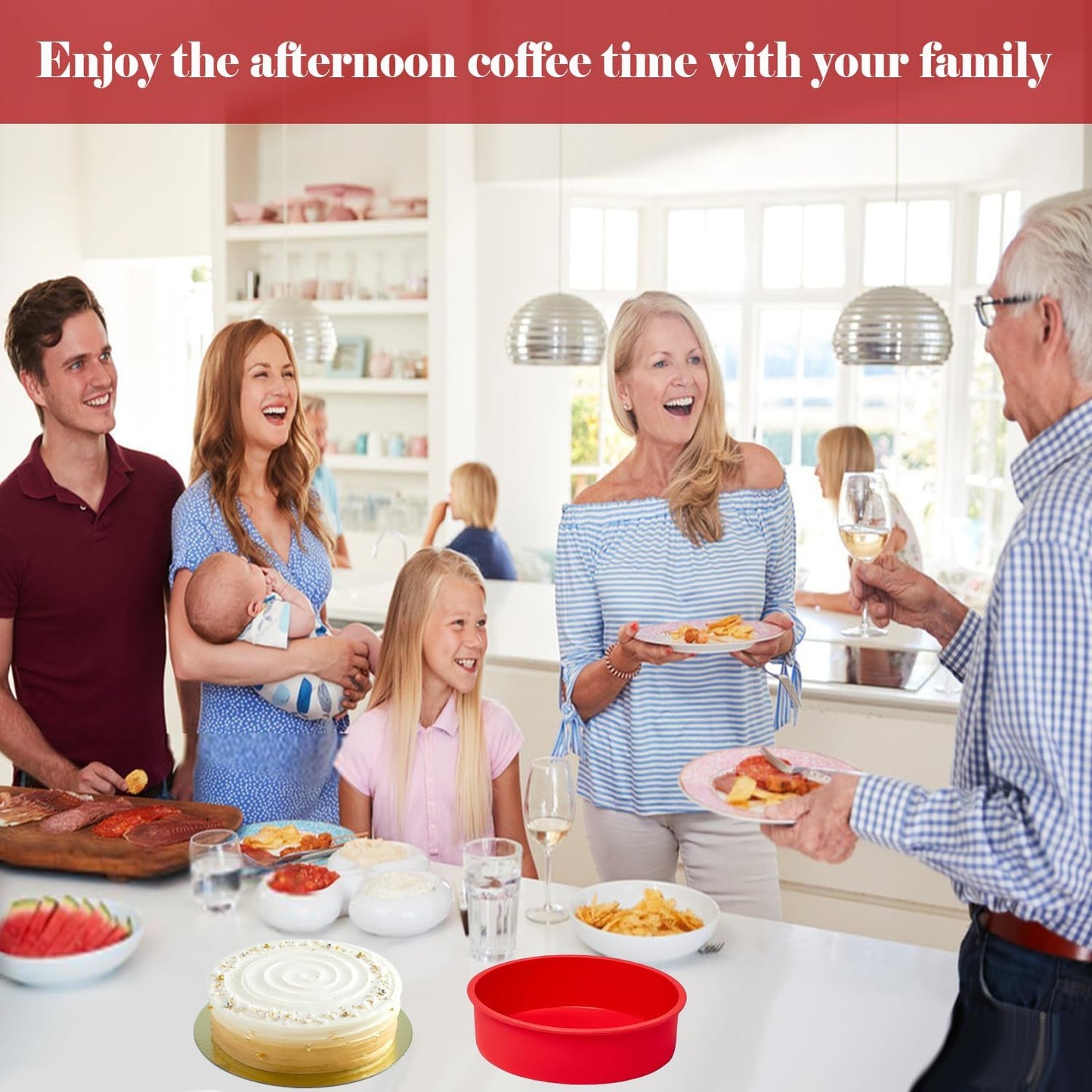 SOV Silicone Springform Pan Protector for 7.5inch Pans, Silicone Cheesecake Waterbath Pan Protector for Preventing Water from Entering (10 inch)