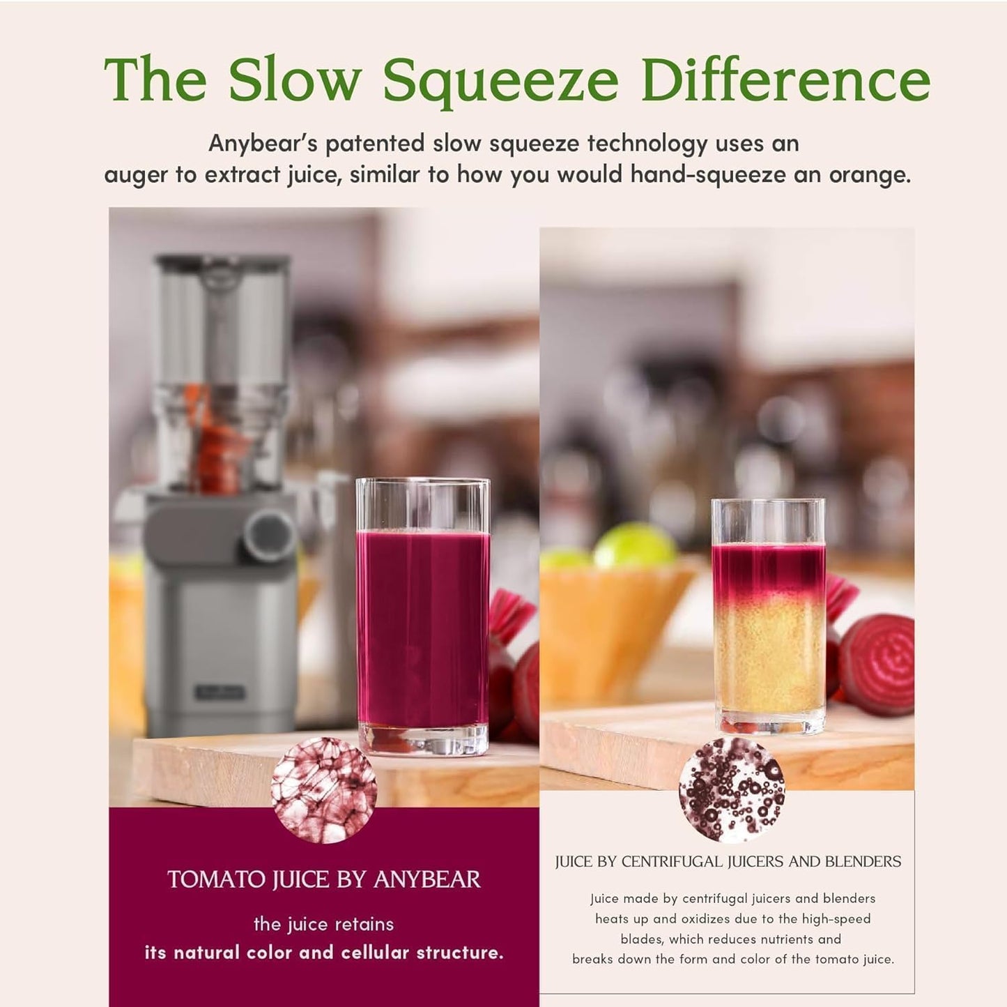 Cold Press Juicer, 200W Slow Juicer 4.3" Large Feed Chute Fit Whole Fruits Vegetables | Upgraded Auger | Tritan Material | BPA Free | Juice Recipes (Silver)