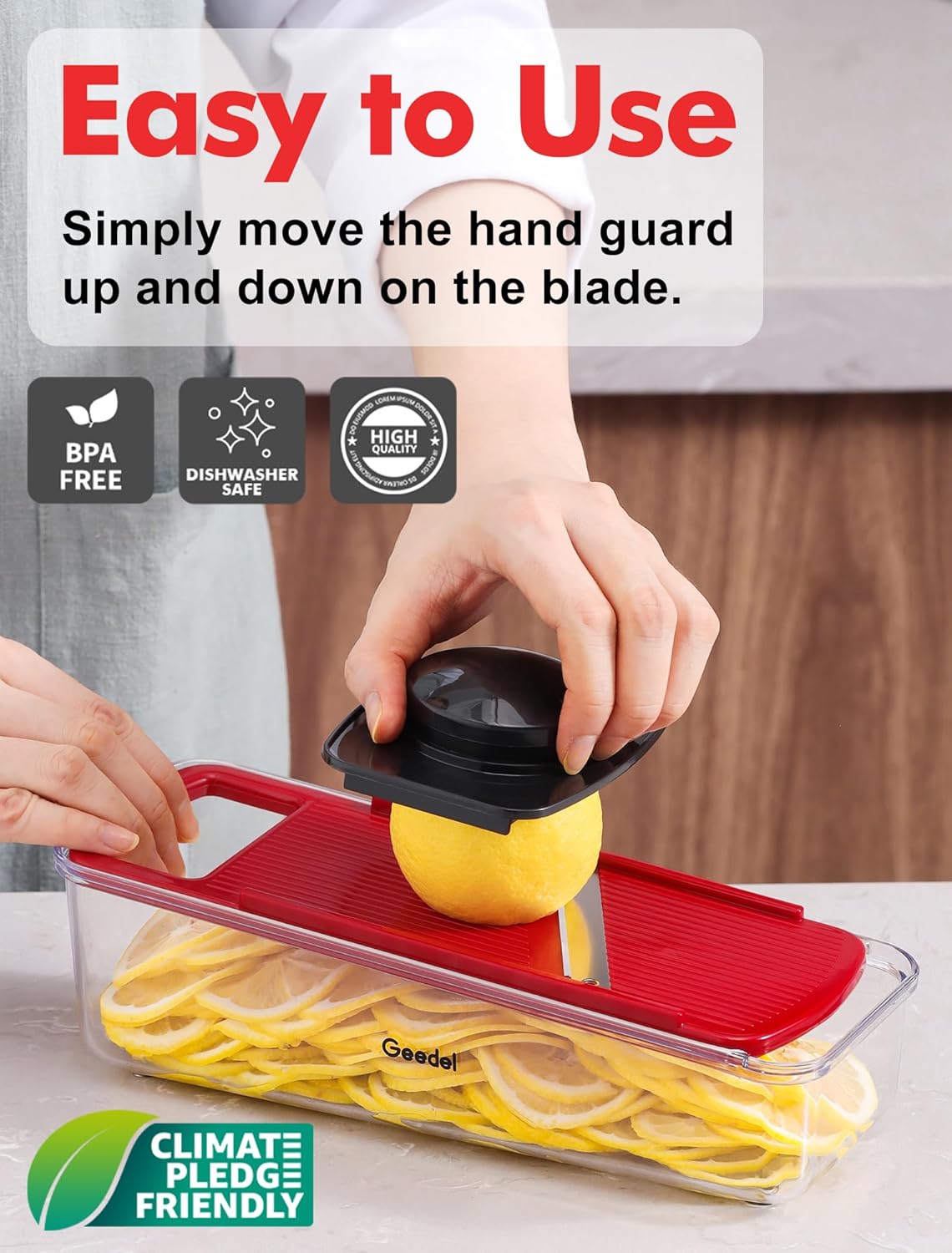 Geedel Professional Mandoline Slicer for Kitchen, Multi Purpose Vegetable Slicer Cutter, Vegetable Cutter Onion Cutter for Veggie Fruit Cheese