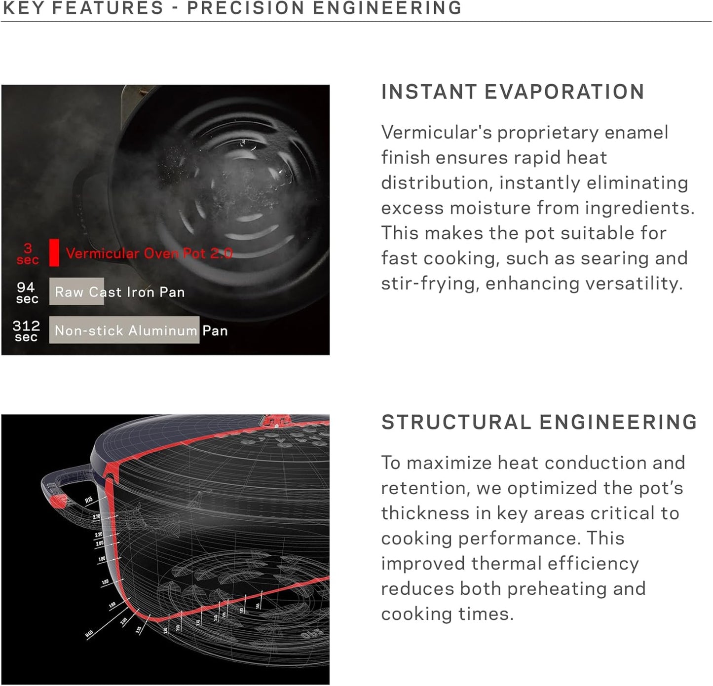 Vermicular Oven Pot 2.0 | Lightweight Enameled Cast Iron Pot | 14cm (1 Qt) | Non-Toxic | Induction-compatible | Dutch Oven | Made in Japan | Deep Ocean Blue