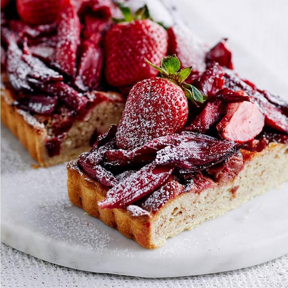 IELEK 12 Inch Non-Stick Tart Quiche Flan Pan Molds Round Removable Loose Bottom Fluted Heavy Duty Pie Pizza Pan