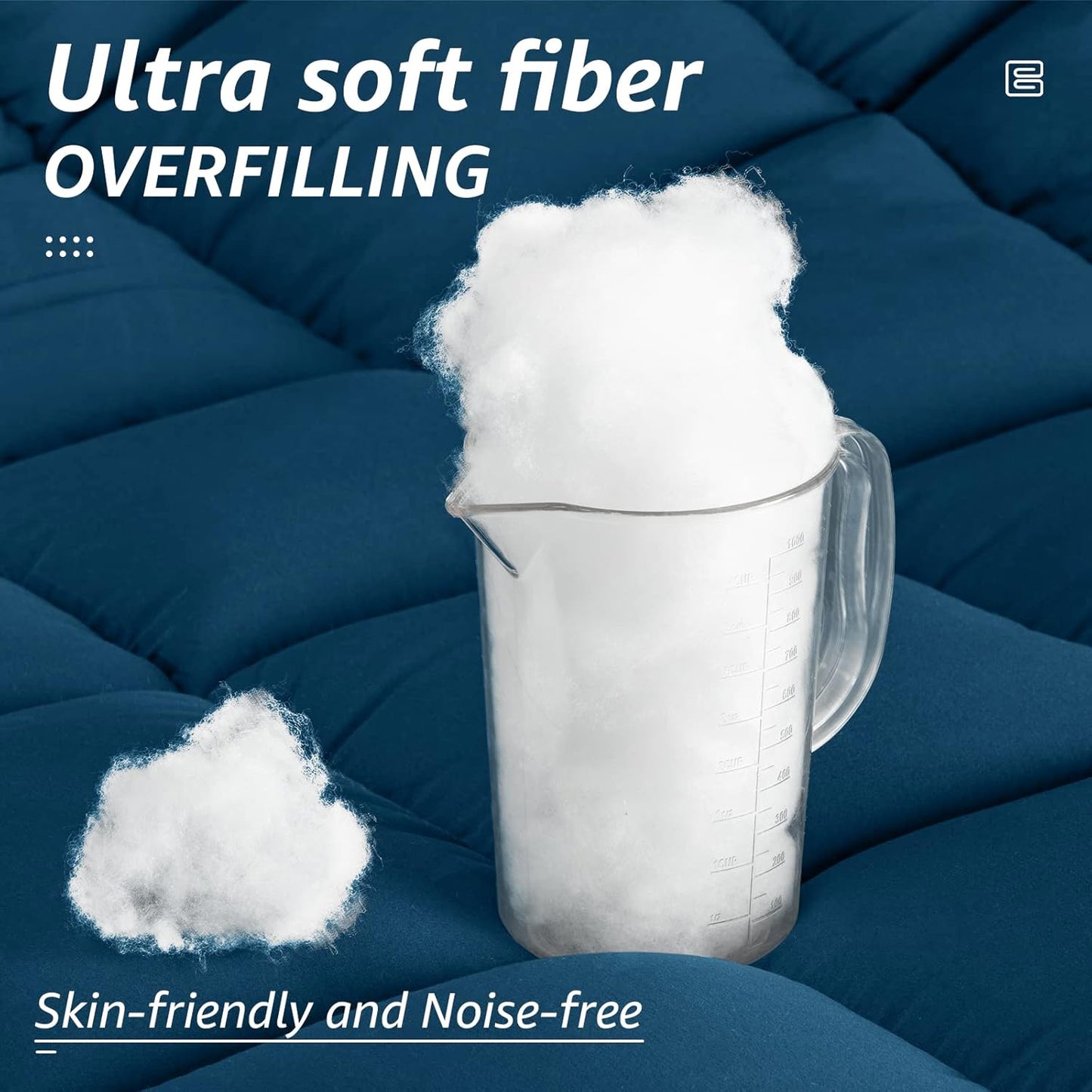 HYLEORY All Season Twin Size Bed Comforter - Cooling Down Alternative Quilted Duvet Insert with Corner Tabs - Winter Warm - Machine Washable - Teal