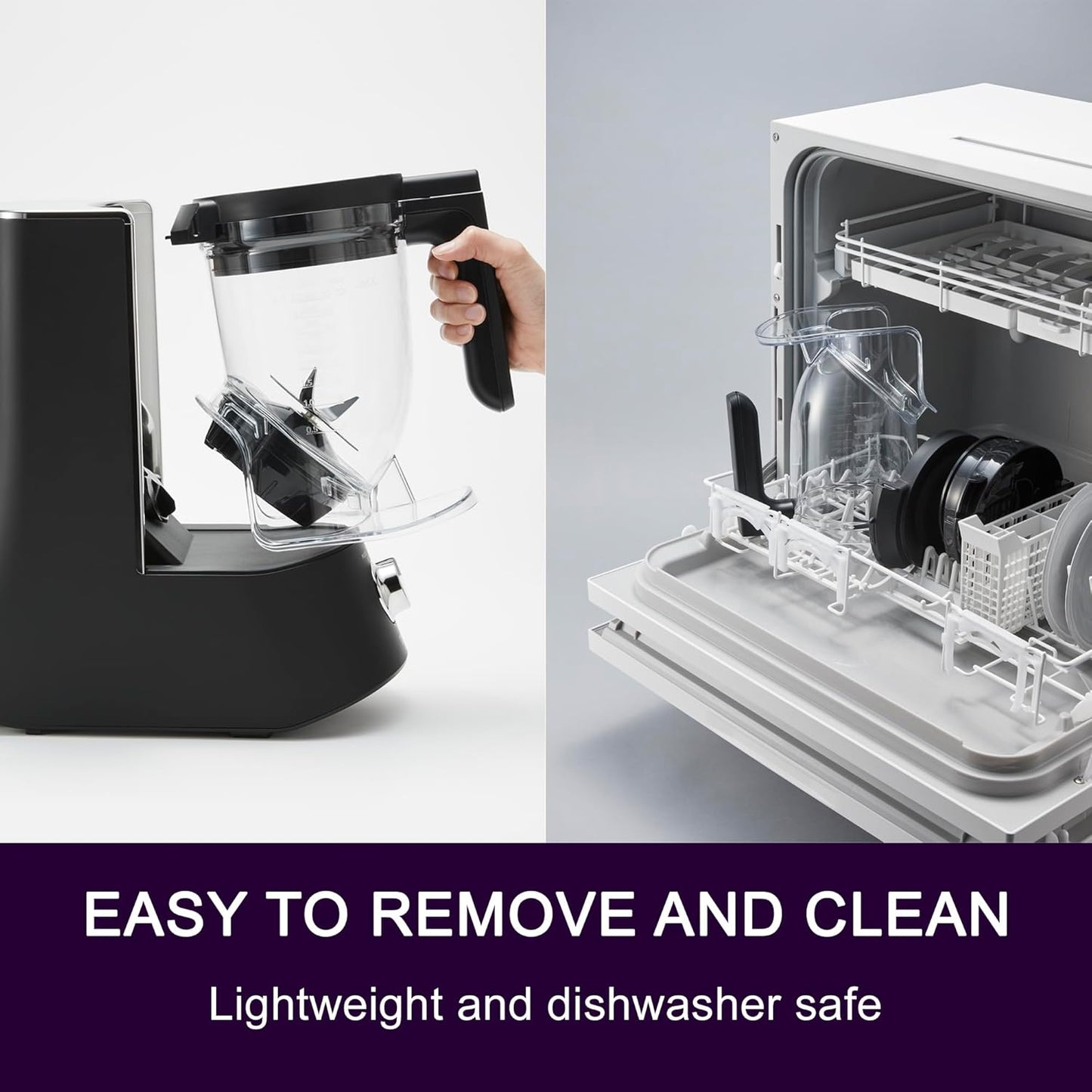 Tiger Smoothie Blender - Japanese Smoothie Maker for Smoothies, Crushed Ice, Milkshakes, Soups, Purees, Sauces, Matcha with Degree Diagonal-Blade Food Processor