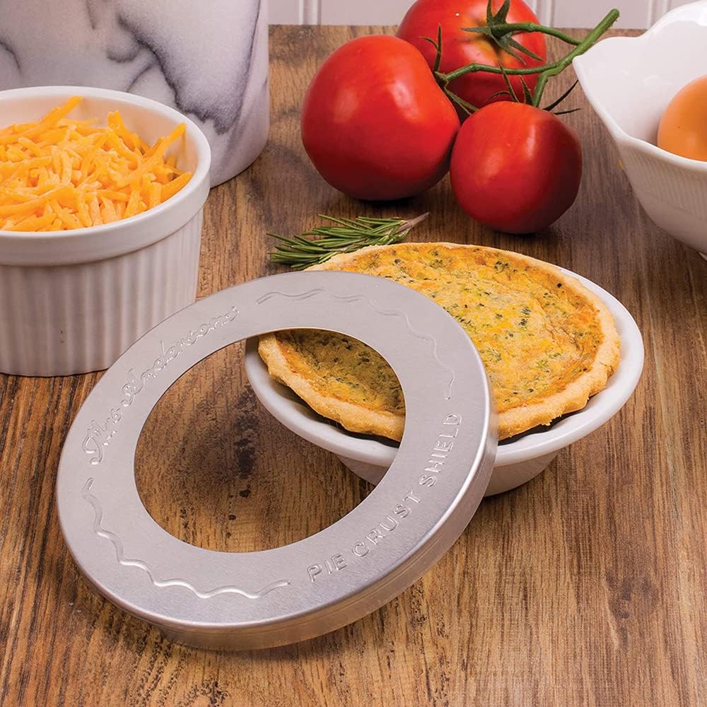 Mrs. Anderson's Baking Individual Pie Crust Protector Shields, For Mini Pies and Pot Pies, 1 Set of 2 Pie Shields