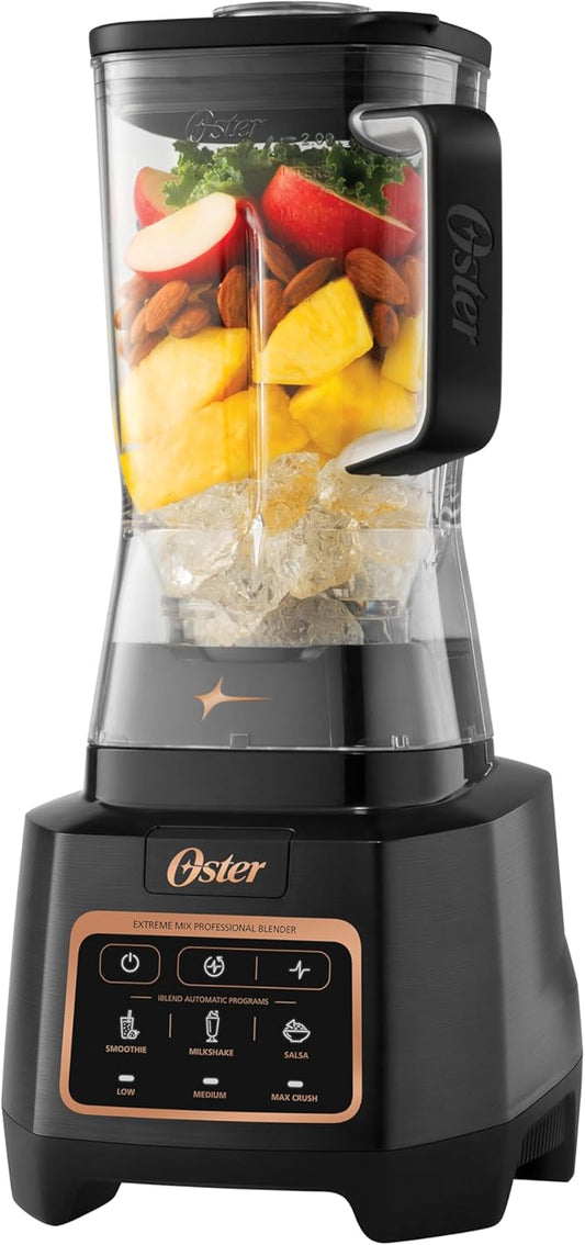 Oster Extreme Mix Blender, 1500 Watt High Speed Blender with 10-Point Blade, 64 oz. with Auto Programs