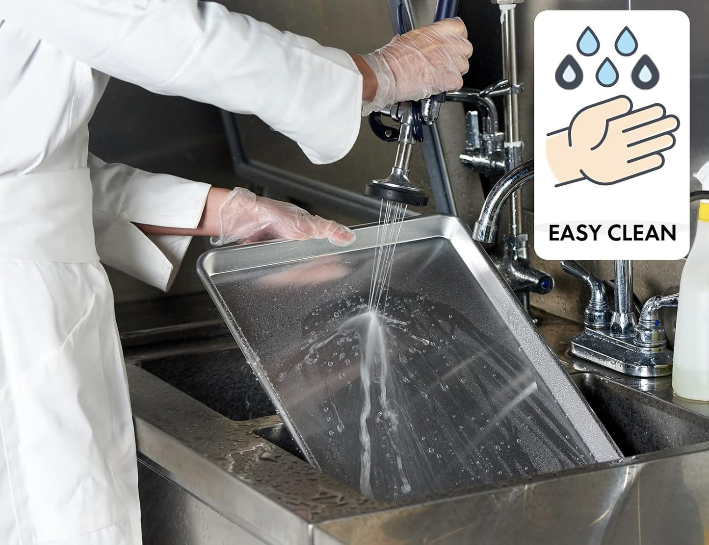 CURTA 6 Pack Aluminum Sheet Pan Perforated, NSF Listed Half Size 18 x 13 inch Commercial Bakery Cake Bun Pan, Baking Tray