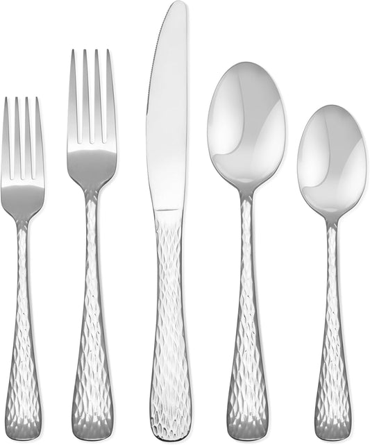 Hampton Forge – Melody Hammered – 20 Piece Flatware Set, Service for 4