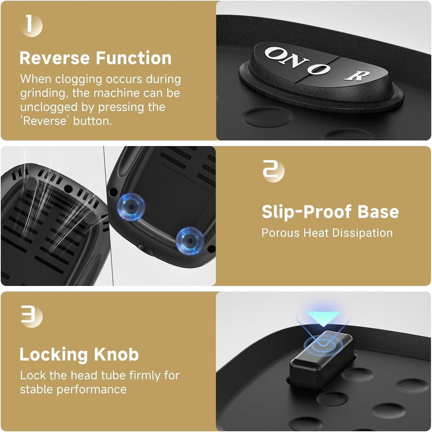 AAOBOSI Meat Grinder, 4-In-1 Meat Grinder Electric [2800W Max] with 3 Slice, Shred Blades,2 Blades,3 Plates,Sausage Stuffer,Kubbe Kit, for Home Kitchen Use, Stainless Steel