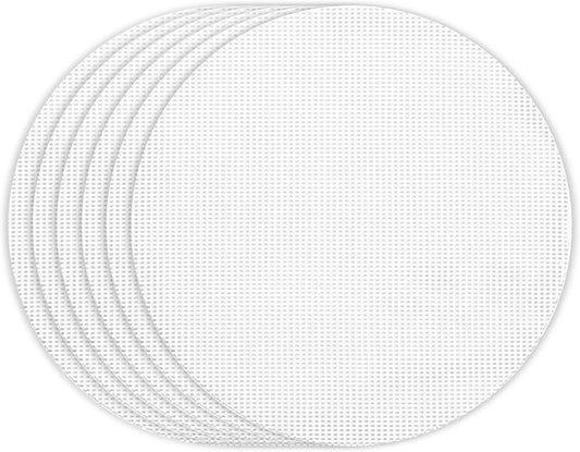 Bamboo Steamer Silicone Liners 12-Inch 6Pcs, BPA Free, Reusable & Non Stick for Food Steamer, Air Fryer, Steaming Dumpling Dim Sum Vegetable, Round Mesh Parchment Baking Sheet Paper