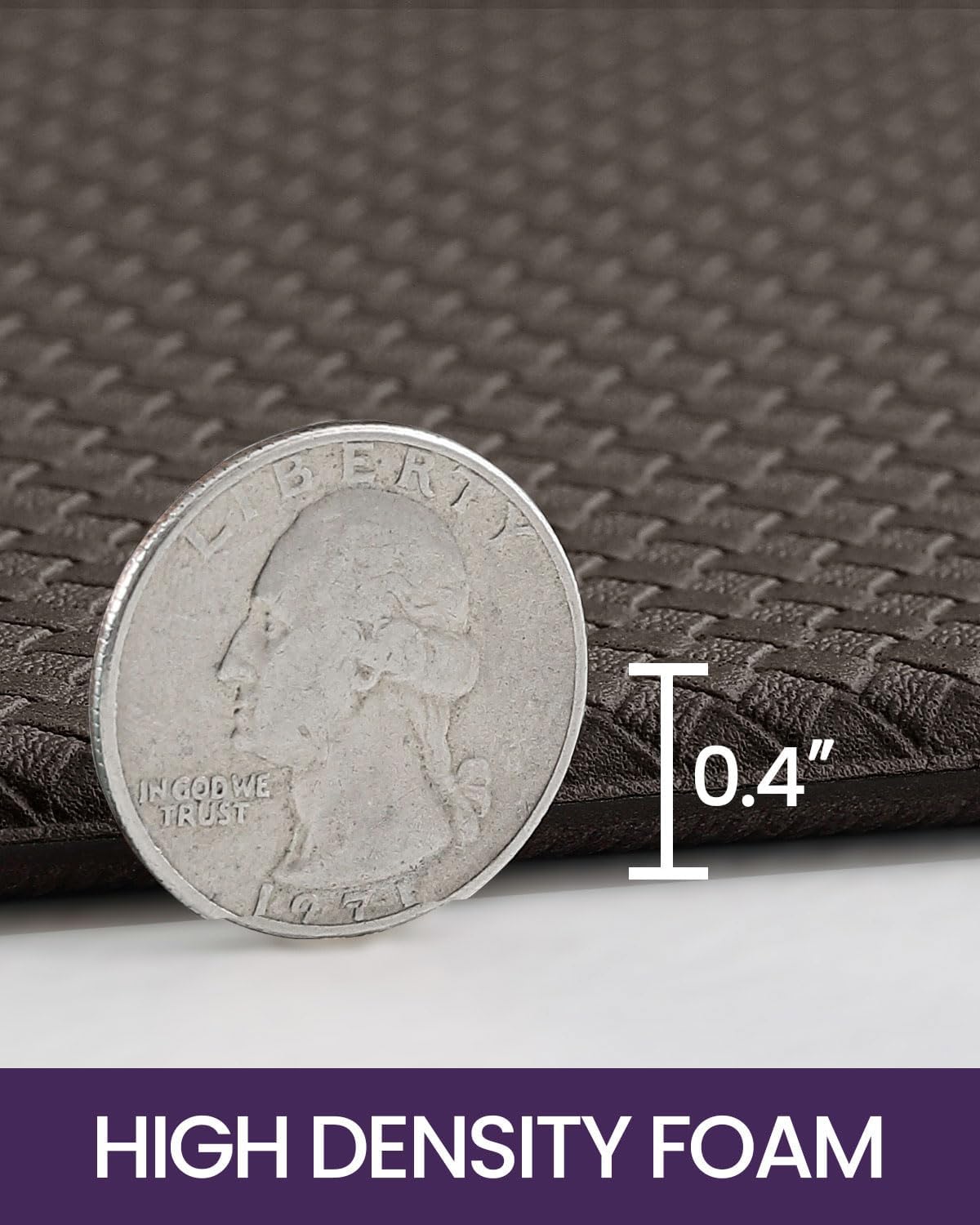 DEXI Kitchen Floor Mats Cushioned Anti Fatigue, 17x95, Long Standing Runner Rug Waterproof, Comfort Memory Foam Padded for Front Sink Laundry, Brown