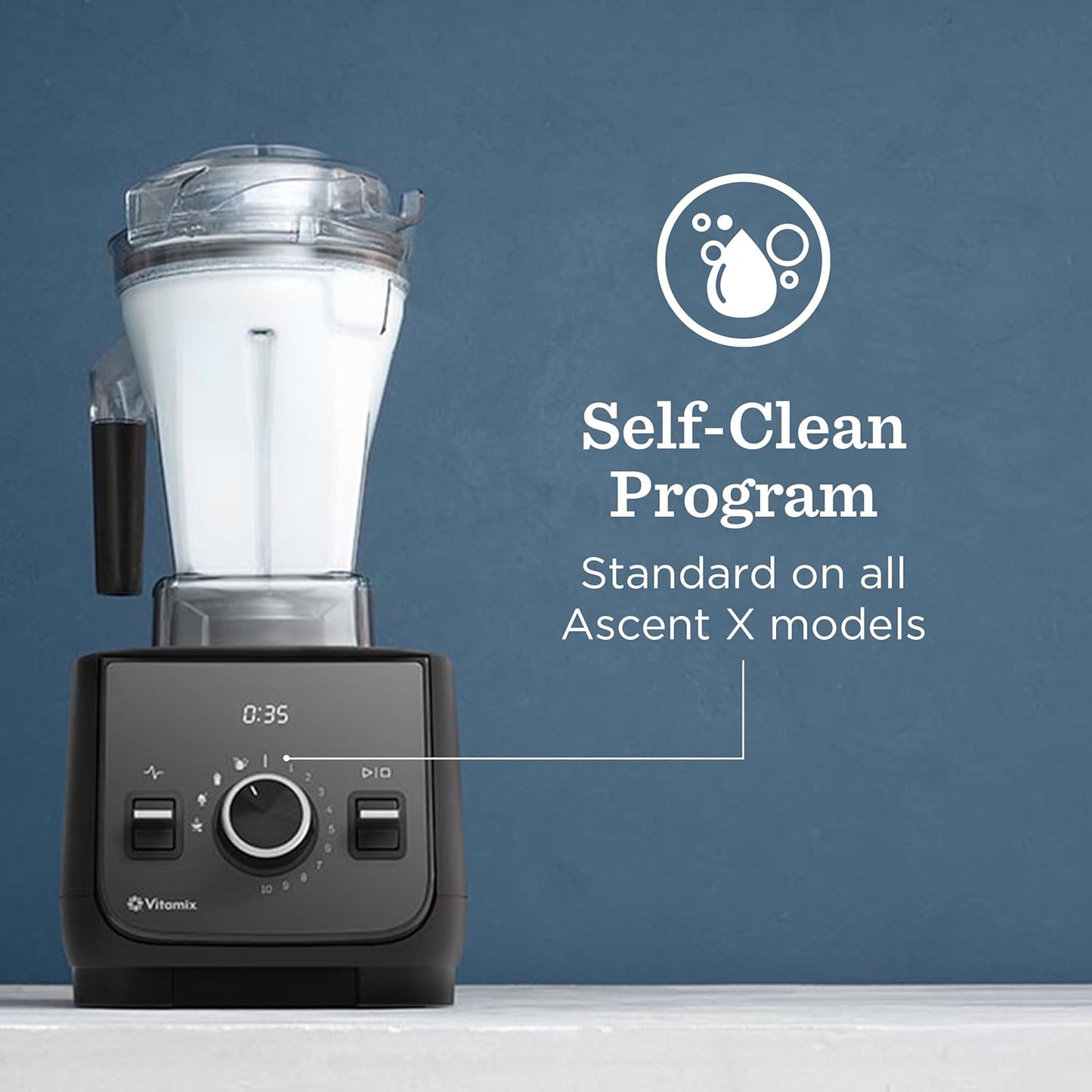 Vitamix Ascent X2 Blender, Professional-Grade, 3 Preset Blending Programs, 48-ounce Container, Self-Cleaning, Shadow Black