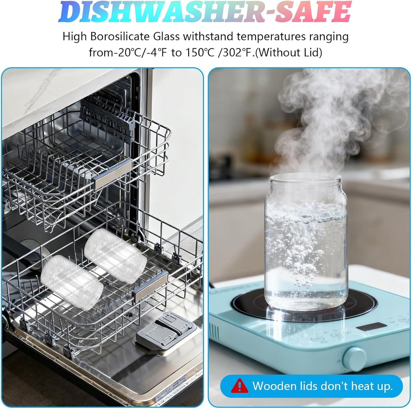 Glass Spice Jar Coffee Sugar Container Airtight Glass Jar Food Storage Canisters Bottle for Kitchen Seasoning Tea Herb Overnight Oats Bar Parfait Snacks (900ml/30oz-1Pcs)