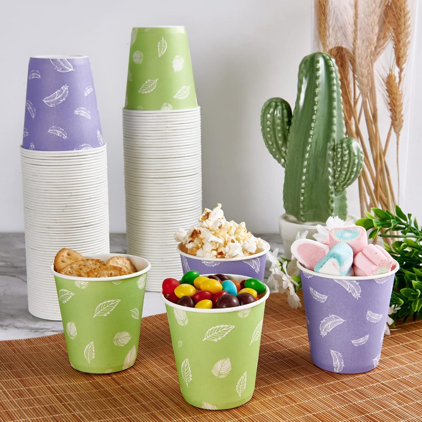 LITOPAK 600 Pack 5 oz Small Disposable Cups, Disposable Paper Cups, Mini Paper Cups, Colorful Disposable Mouthwash Cups for Parties, Picnics, Barbecues, Travel, and Events