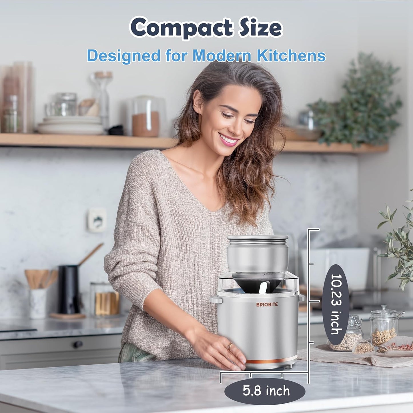 1.1 Quart Ice Cream Maker – Electric Ice Cream Machine for Gelato, Milkshakes & Sorbet, Perfect for Family, Easy to Use & Clean,Silver