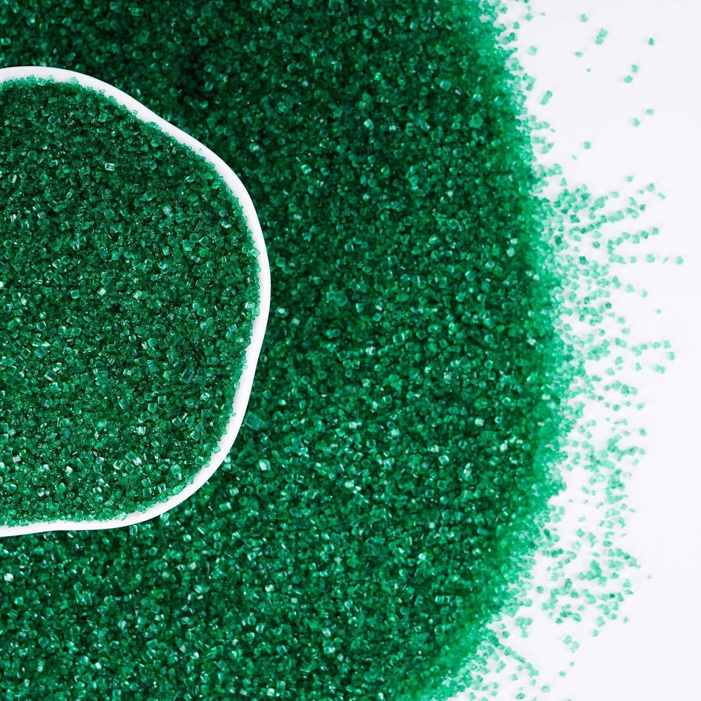 Kasvan Sanding Sugar Sprinkles - Edible Sugar Crystals, Baking Cake Decorations, Ice Cream Toppings cupcake Decorating, Wedding Party Chirstmas Supplies, 85g/3.2oz (Dark Green)