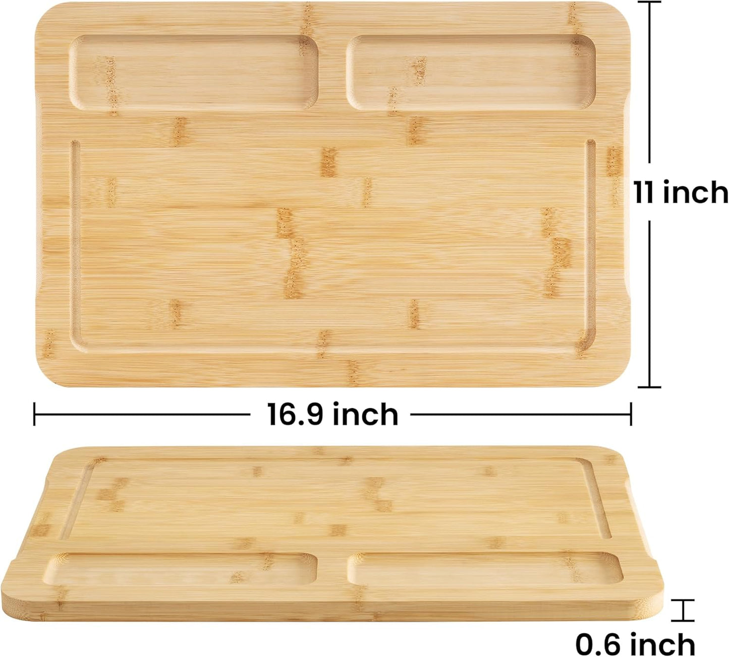 Heimlove Extra Large Cutting Board, 17" Wooden Cutting Boards for Kitchen Charcuterie Boards with Juice Groove and Handles, Chopping Board for Meat, Vegetables and Cheese