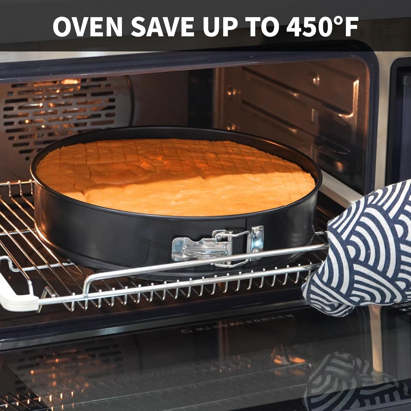 Spring Form Cake Pans 12 Inch Springform Pan Nonstick Round Cheesecake Pan Carbon Steel Large Baking Mold Cake Tin for Christmas Birthday