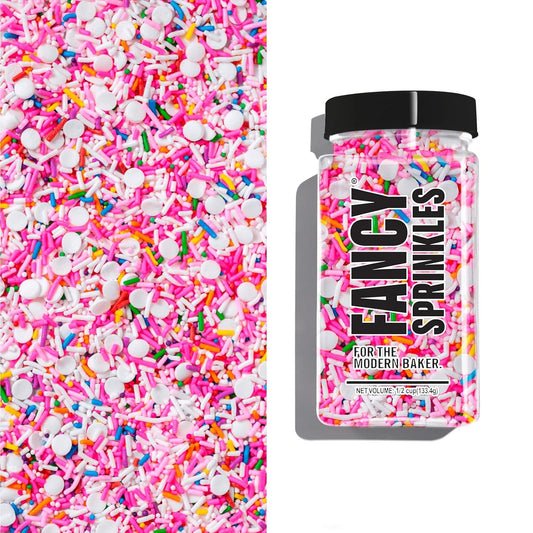 Fancy Sprinkles Animal Crackers Sprinkles, Real Sugar, For Ice Cream, Cookies, Cakes, Cupcakes, Dessert Decorating, Pink & Rainbow Sprinkles (0.5c)