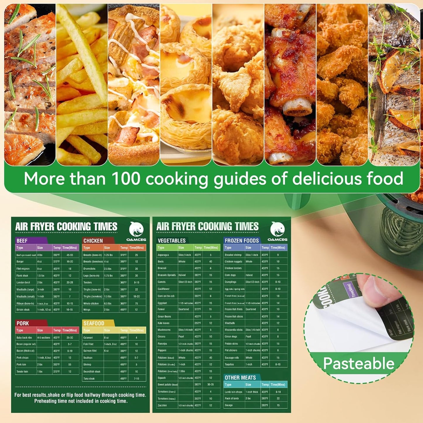 Air Fryer Liners,240 PCS Rectangular Non-stick Disposable Paper Liners, OAMCEG 2-Basket Air Fryer Parchment Baking Paper for Frying, Baking, Cooking, Roasting and Microwave