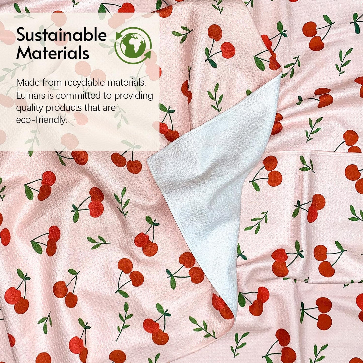 Kitchen Towels, 18" x 30" Dish Towels, Microfiber Tea Towels for Kitchen Drying, Superior Absorbency