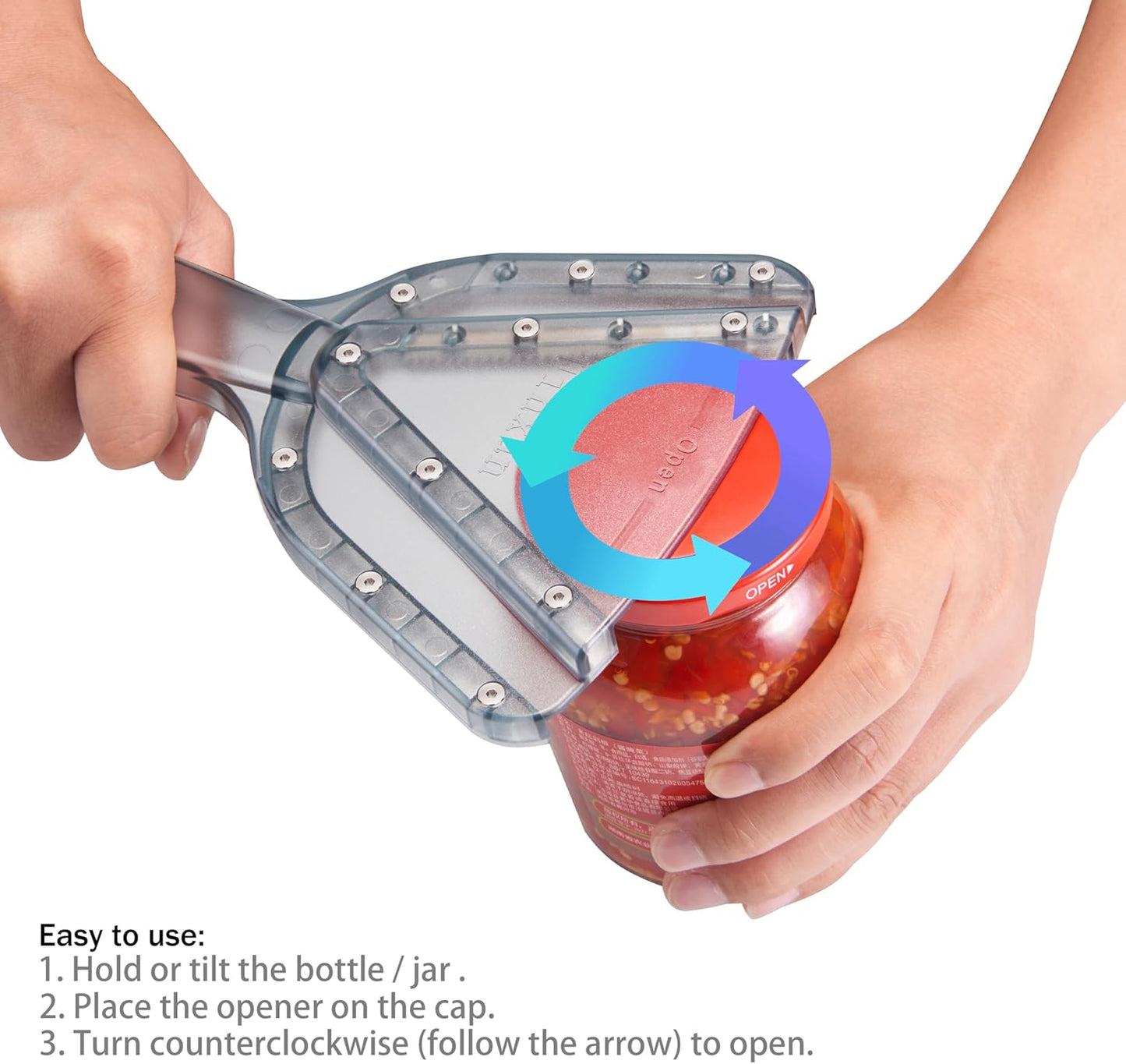 Jar Opener for Weak Hand & Seniors with Arthritis,Easy Twist Off Bottle Caps,Patent | Unique Kitchen Gadgets, Christmas Gifts for Elderly/Women/Men (Purple)