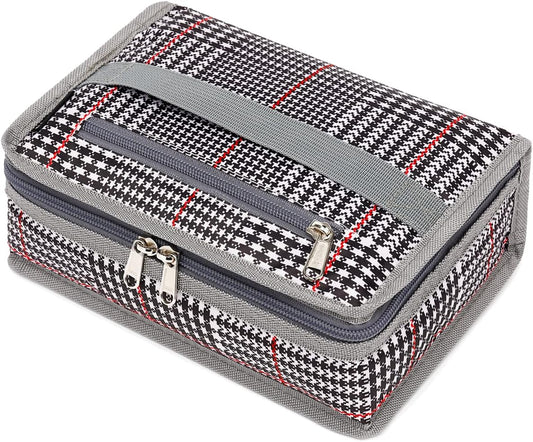 FlowFly Small Insulated Lunch box Portable Soft Bag Mini Cooler Thermal Meal Tote Kit with Handle for Work & School (W&B)