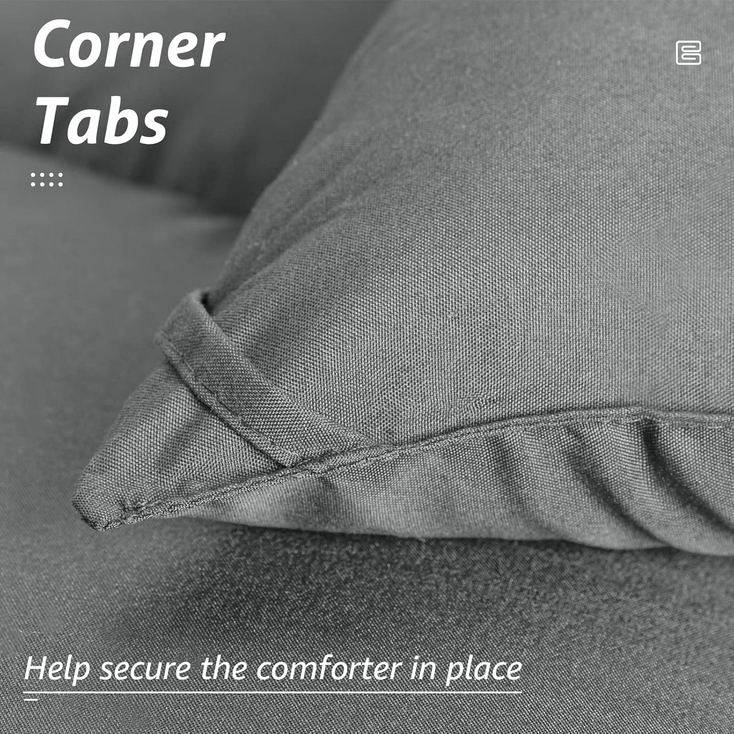 HYLEORY All Season King Size Bed Comforter - Cooling Down Alternative Quilted Duvet Insert with Corner Tabs - Winter Warm - Machine Washable - Light Grey