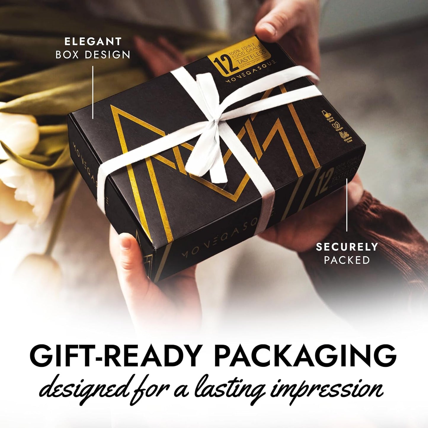 MONÉGASQUE Luster Dust Edible Glitter for Drinks 12 Pcs Set – Best Gift Idea for Bakers – Bakers Gift Set for Cake Decorations – Edible Glitter for Cakes & Cocktails – Cake Decorating Supplies