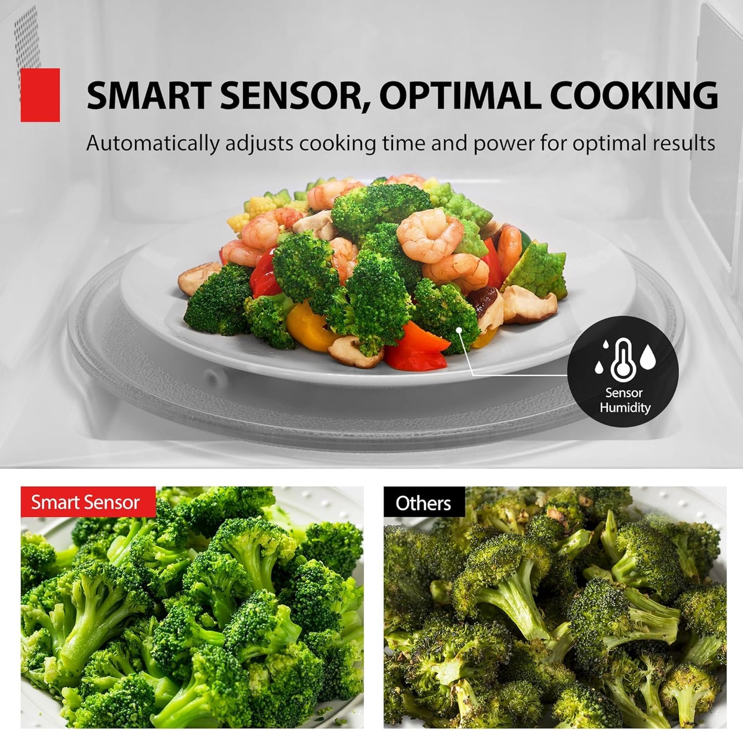 TOSHIBA ML4-EM12PA(BS) Countertop Microwave Oven with Stylish Design As Kitchen Essentials, Smart Sensor, 13 Auto Menus&Mute Function, 1.2 Cu Ft with 12.4" Turntable, 1000W, Black Stainless Steel