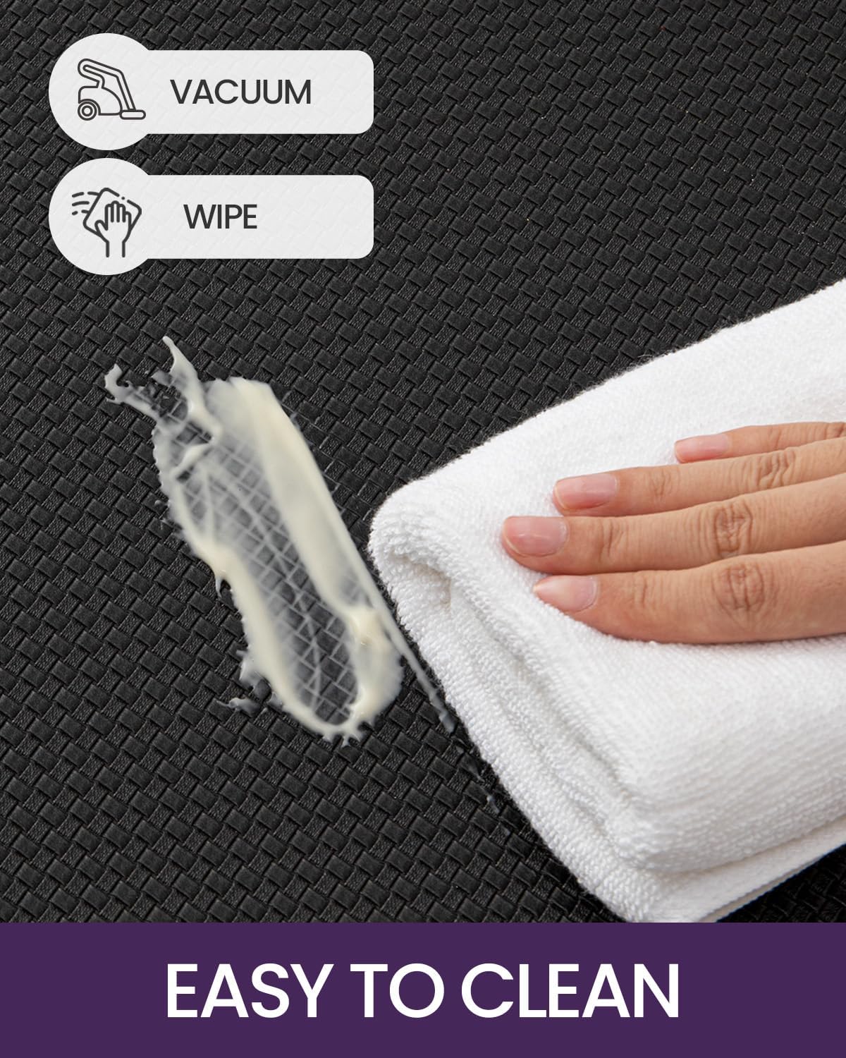 DEXI Kitchen Floor Mats Cushioned Anti Fatigue,17x29+17x59, Standing Runner Rug Waterproof, Comfort Memory Foam Padded for Front Sink Laundry Set of 2, Black