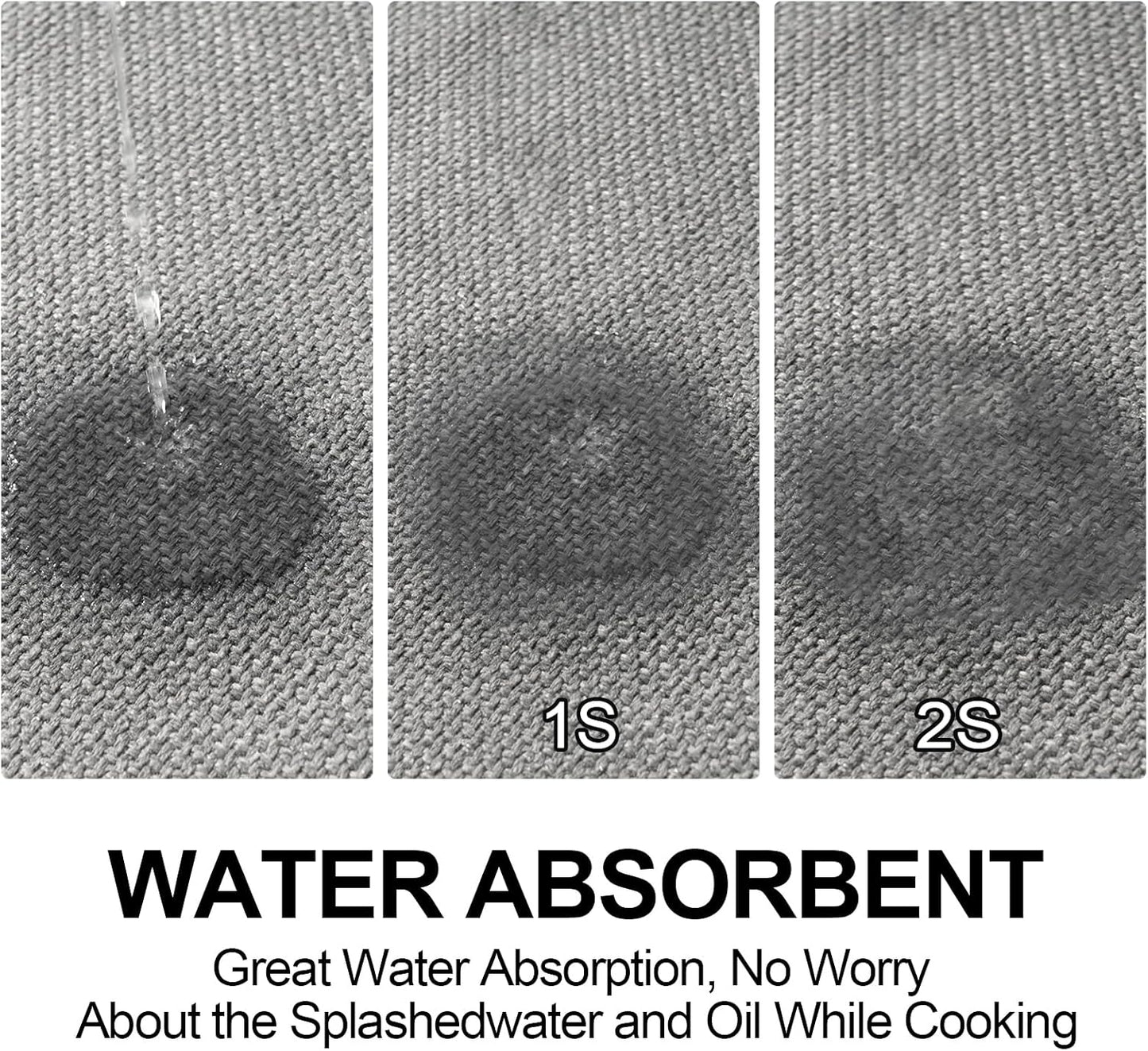 Kitchen Mat 1 PCS, Cushioned Non Slip Rugs for Kitchen Floor, Absorbent Runner Comfort Standing Mats Washable for Kitchen, Office, Home (Grey, 17.3"x30")