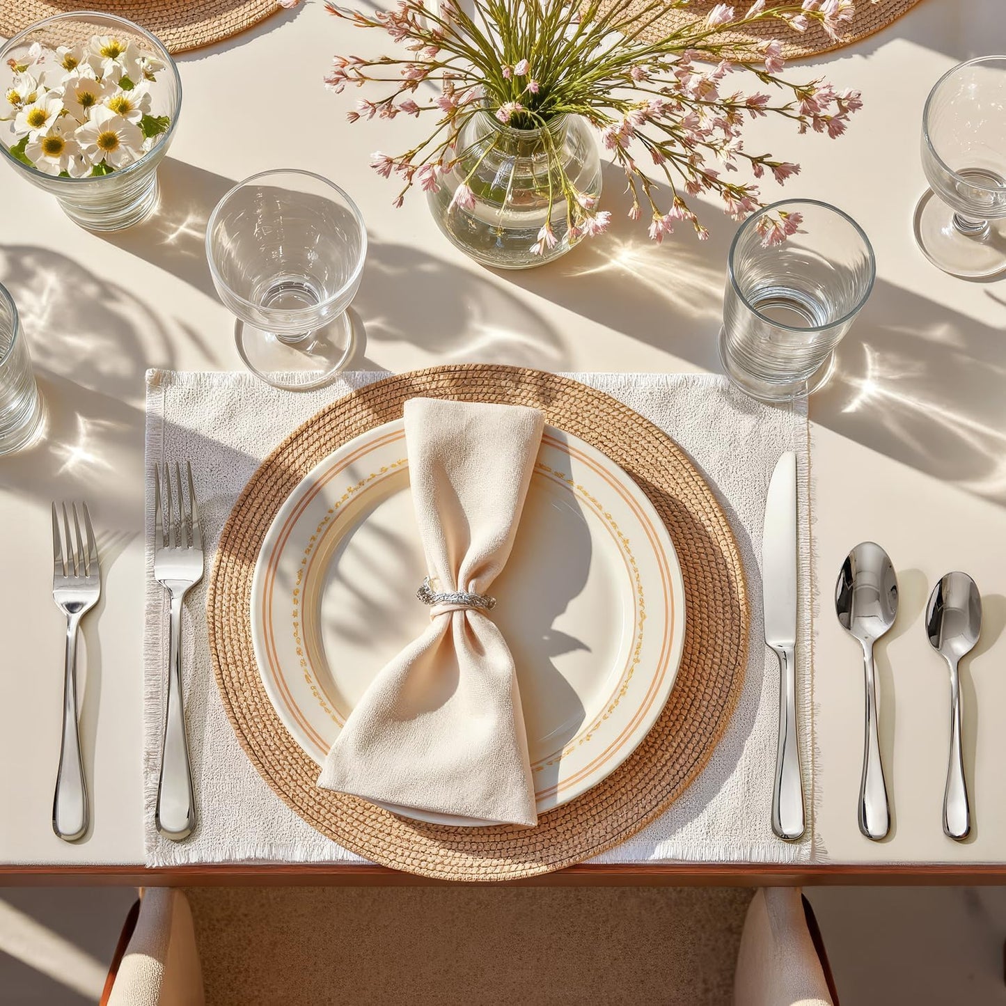 KINGSTONE 20 Pieces Silverware Set for 4, Premium Stainless Steel Flatware Set, Heavy Duty and Modern Design Cutlery Set, Mirror Polished, Dishwasher Safe