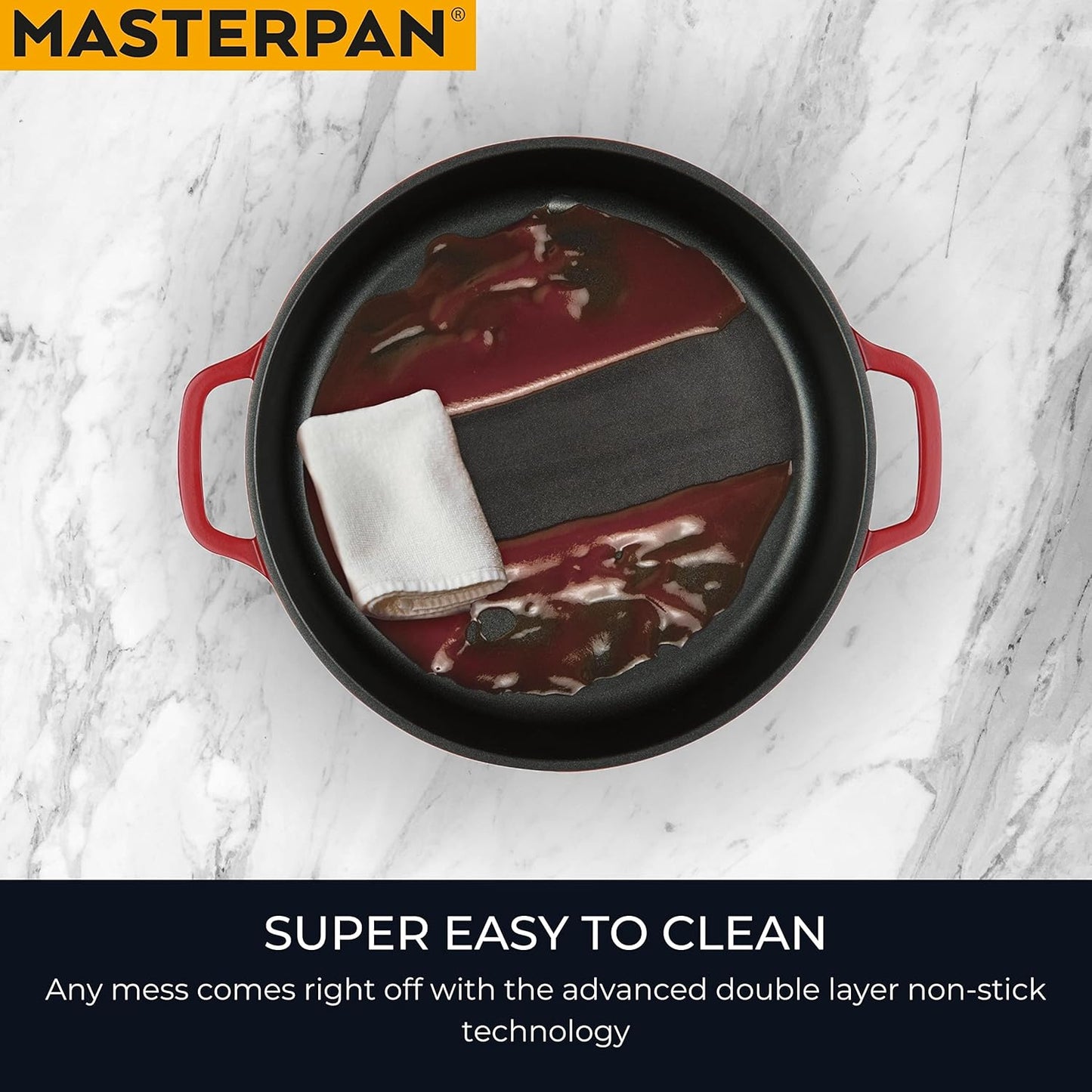 7 Quart Non-Stick Cast Aluminum Dutch Oven Casserole Stockpot 11", Black