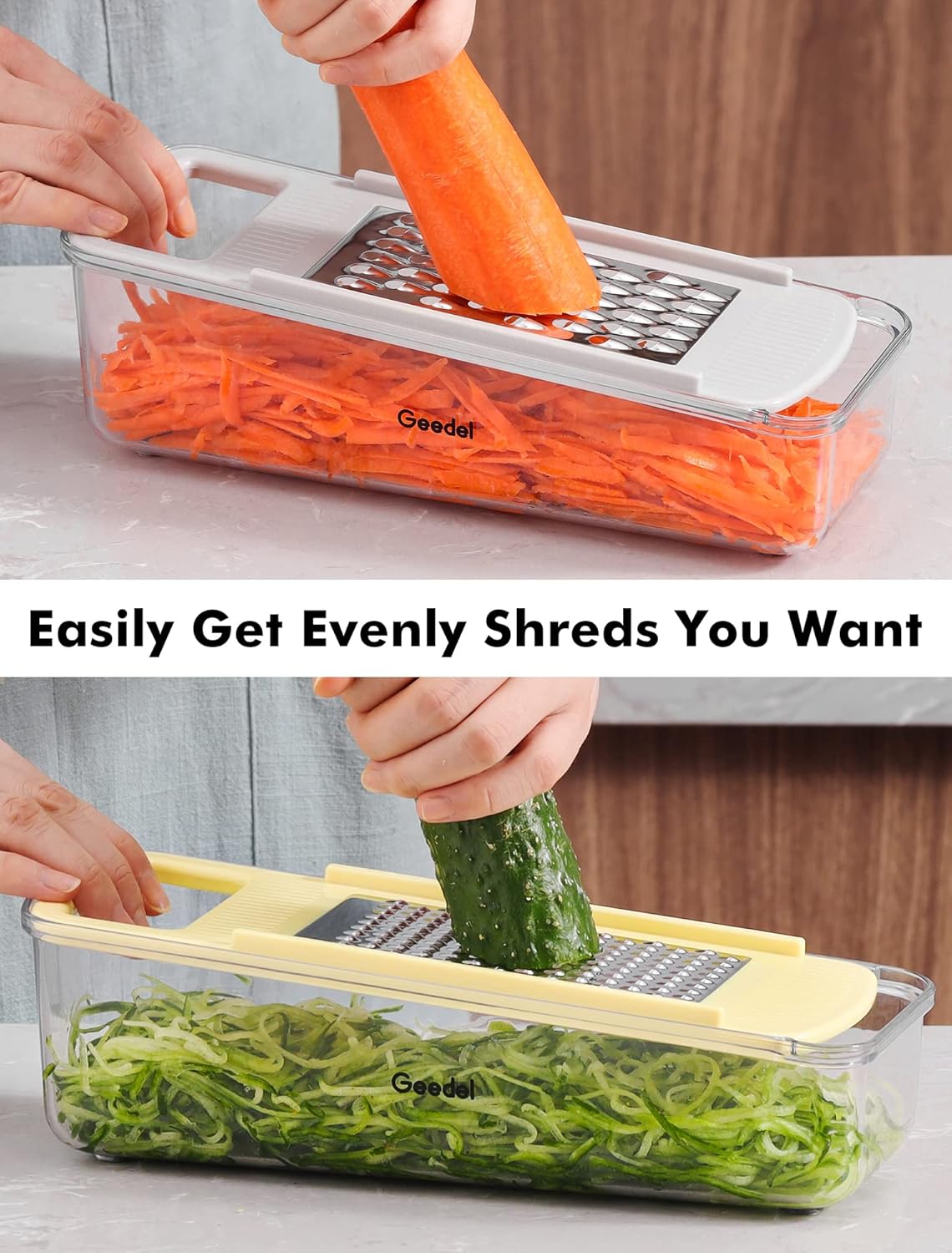 Geedel Professional Mandoline Slicer for Kitchen, Multi Purpose Vegetable Slicer Cutter, Vegetable Cutter Onion Cutter for Veggie Fruit Cheese