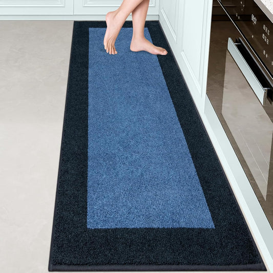 Machine Washable Runner Rug 24" x 84", Non Slip Kitchen Mat for Floor, Absorbent Entryway Rug for Kitchen, Bedroom, Hallway, Bathroom, Door (Roll Packing)