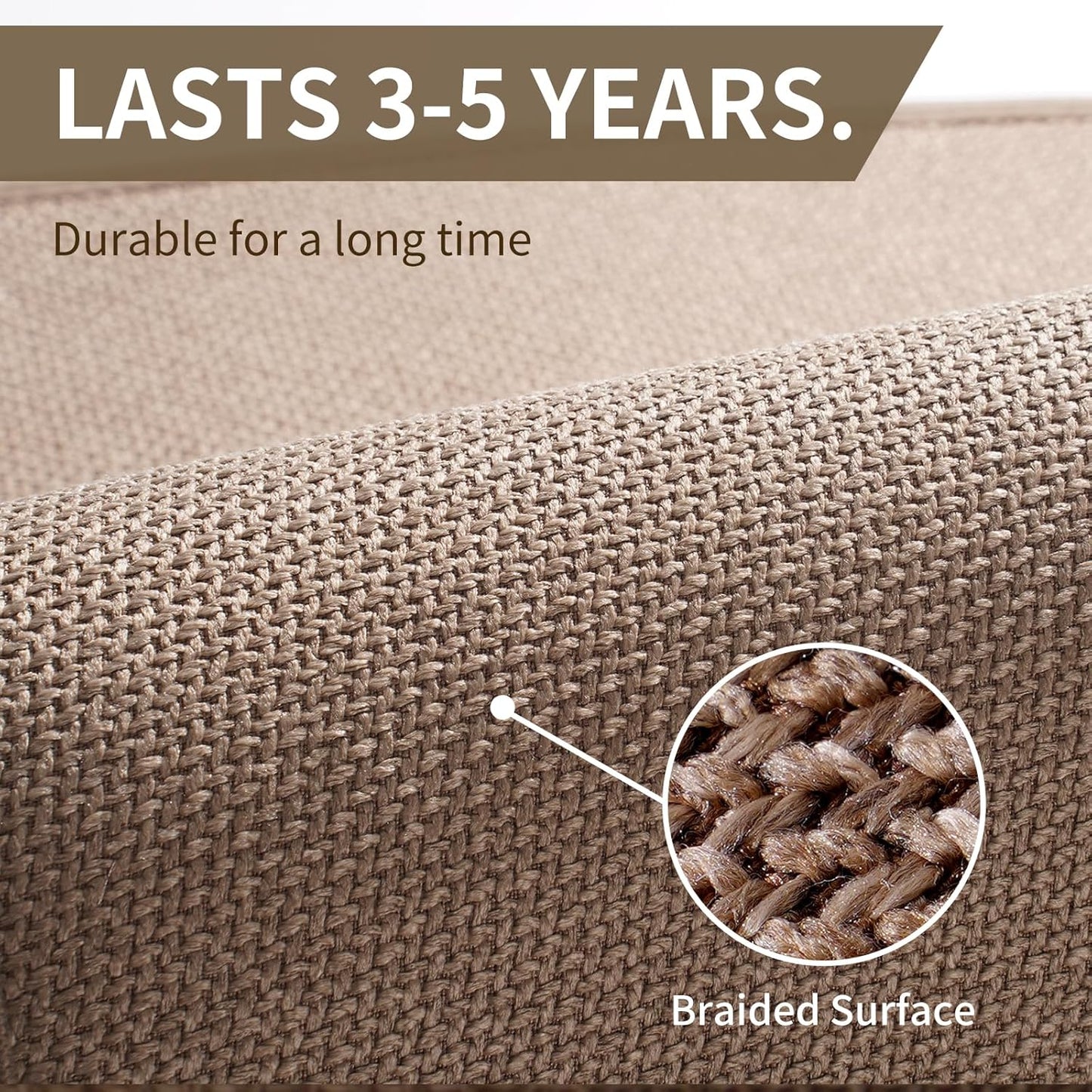 Kitchen mats for Floor Water and Oil Absorbent Runner Rugs for Kitchen, Kitchen Mat in Front of Sink,Non-Slip Kitchen Rugs,Durable Imitation Linen Kitchen Rug Brown 17x30+17x47