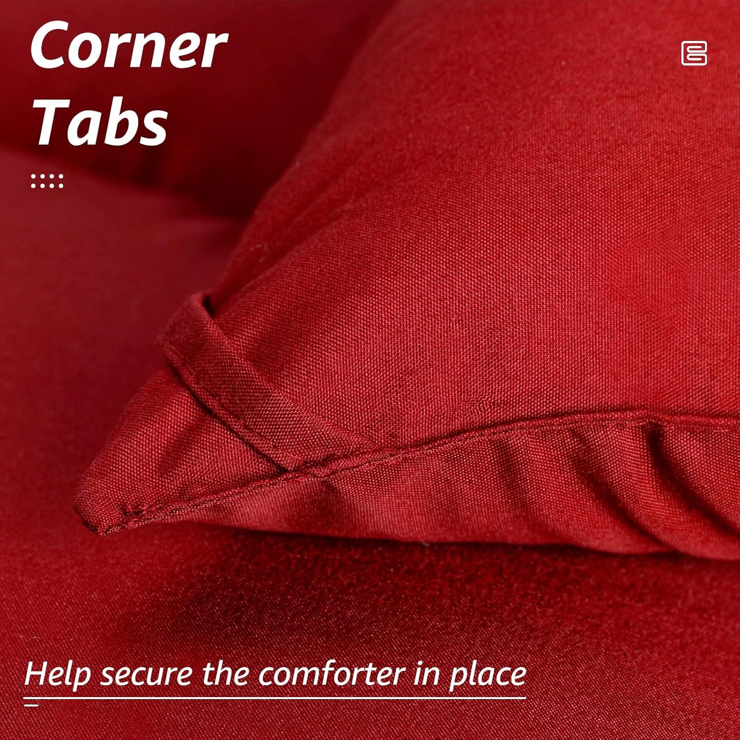 HYLEORY All Season King Size Bed Comforter - Cooling Down Alternative Quilted Duvet Insert with Corner Tabs - Winter Warm - Machine Washable - Red