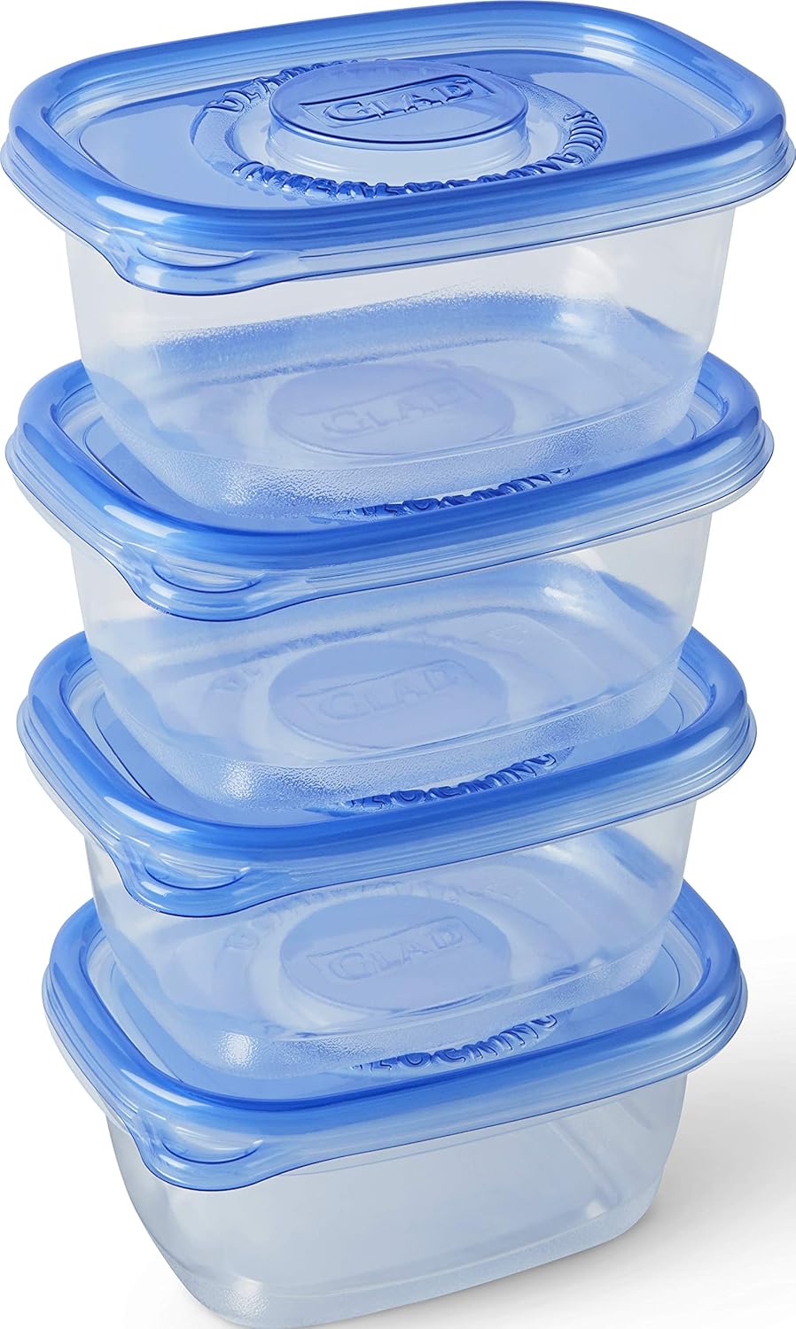 GladWare To Go Snack Food Storage Containers, Medium Rectangle Holds 24 Ounces of Food, 4 Count Set | Tupperware, Plastic Food Container, Meal Prep Container, Plastic Containers with Lids
