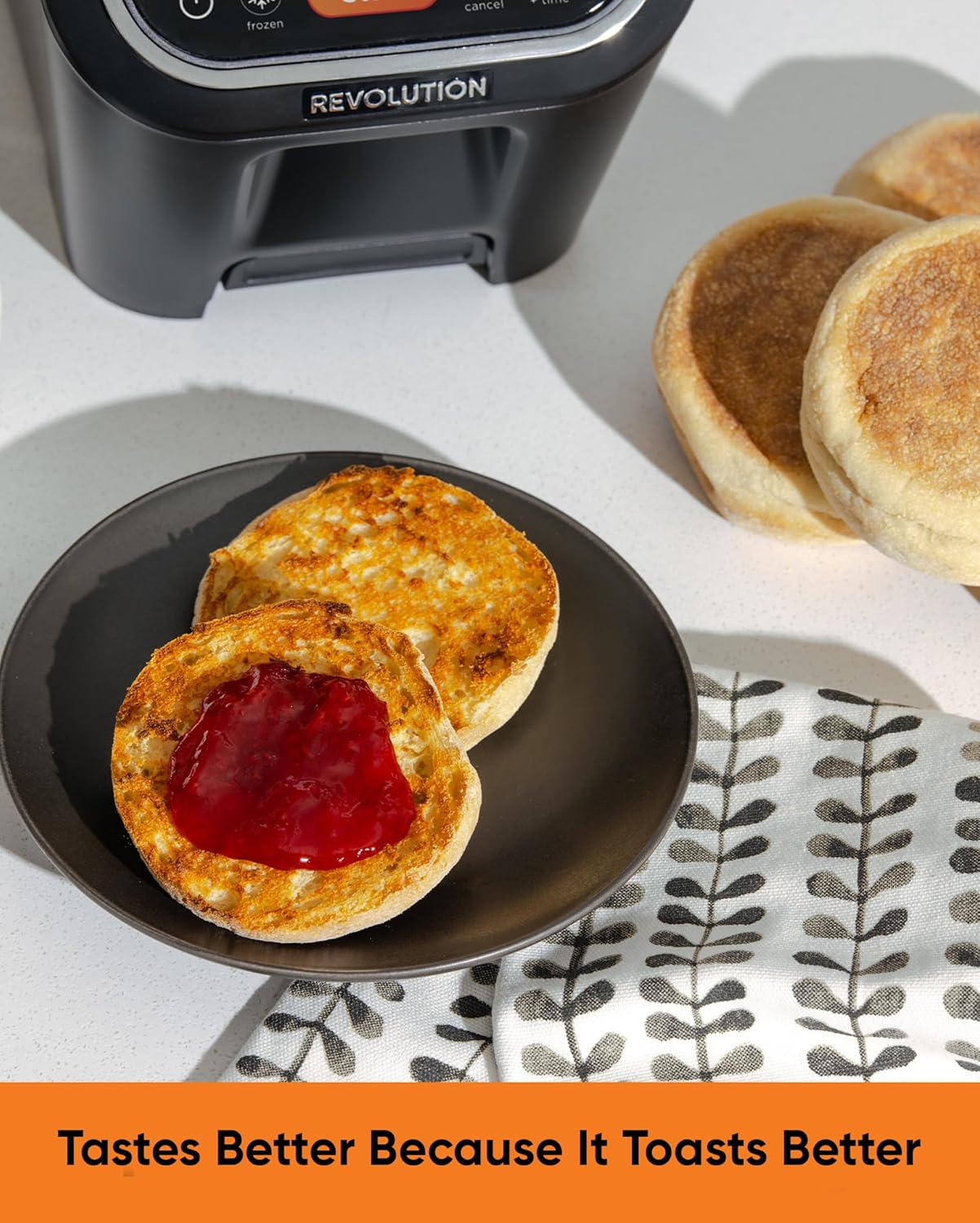 Revolution R90 Digital Toaster – 2-Slice High-Speed Toaster with Patented InstaGLO 2.0 Technology – Toast Bread, Bagels, Waffles, Muffins, Tortillas, Pastries – Matte Black