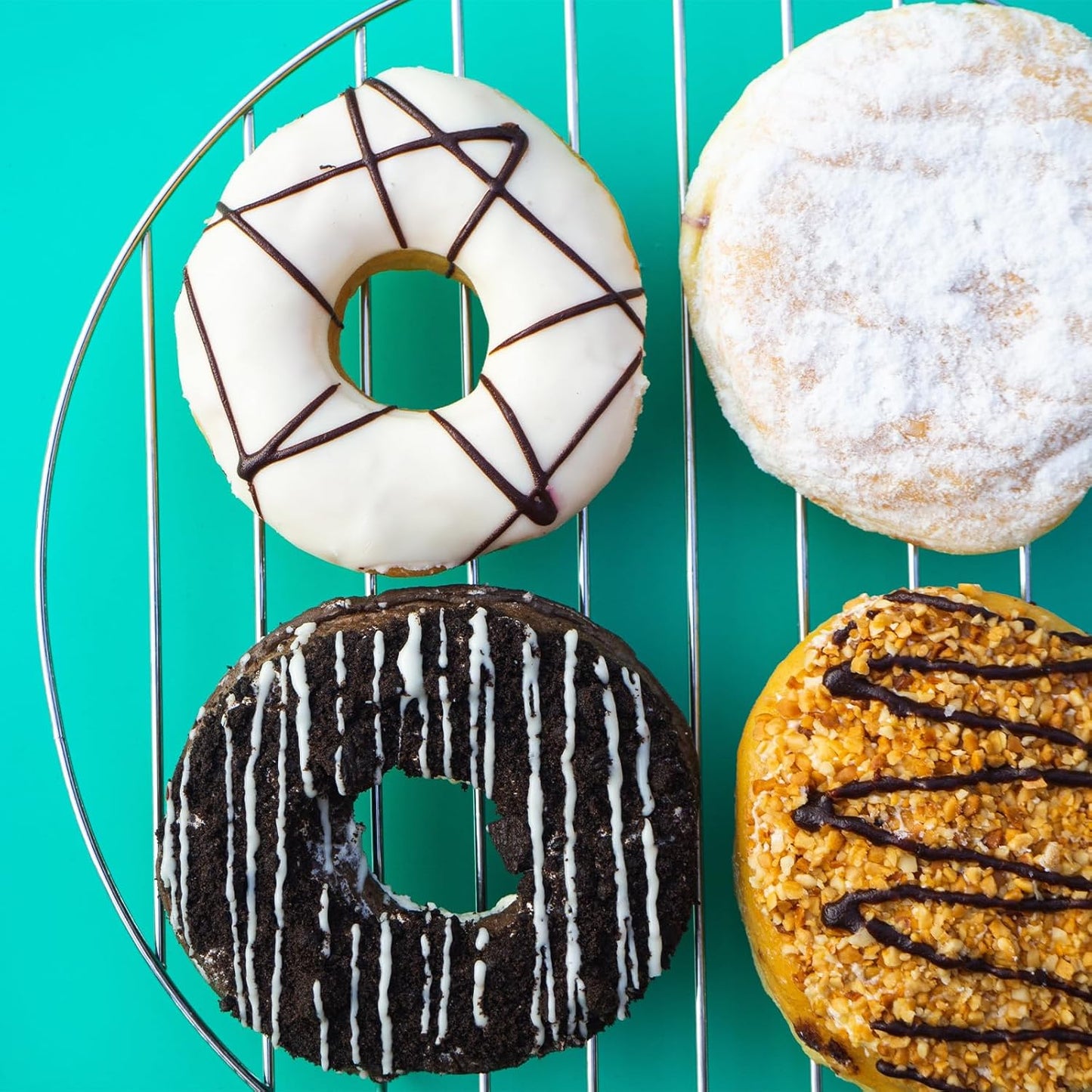 uxcell Round Cooking Rack with Legs, Dia 5.9 Inch 304 Stainless Steel Barbecue Grill for Cooking Baking Barbecue Air Fryer Racks, Silver