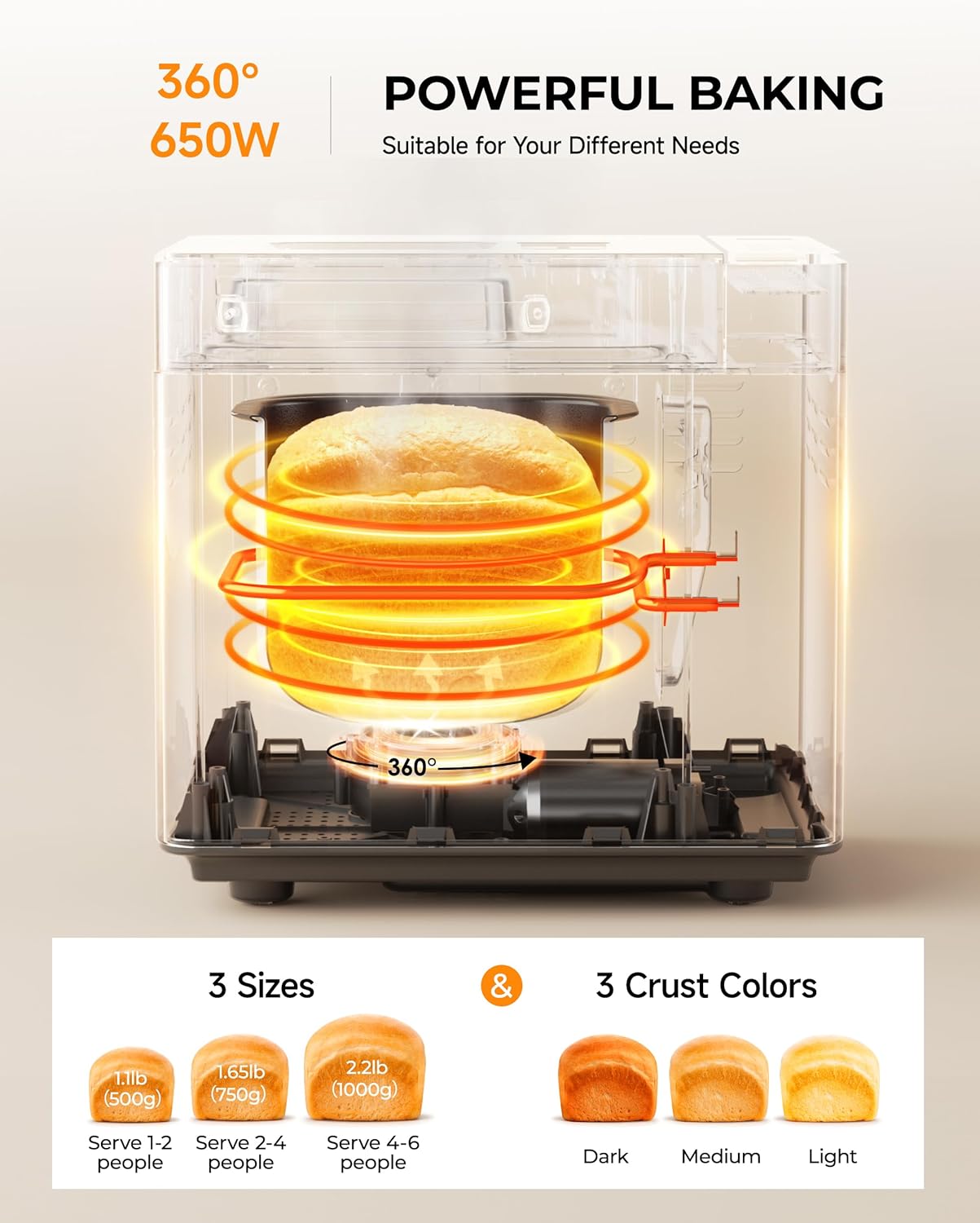 EUHOMY Bread Maker Machine 13 Program 2LB Bread Maker, Bread Machine with 3 Loaf Sizes and 3 Crust Colors, Breadmaker with Fruit & Nut Dispenser,Ideal for Family Gifts, Gluten Free