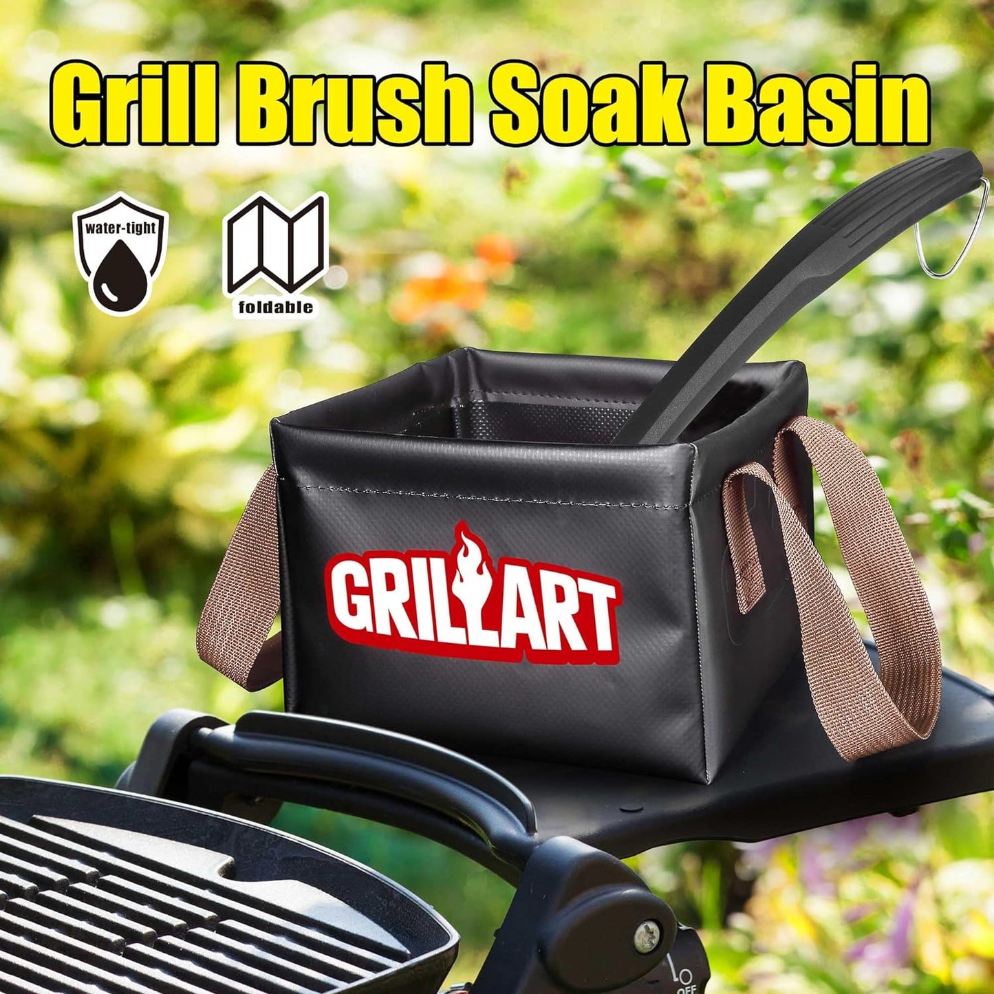 GRILLART Grill Brush Bristle Free, Soak Basin, Perfect Partner for SteamWizards Grill Brush (Only Soak Basin No Grill Brush)