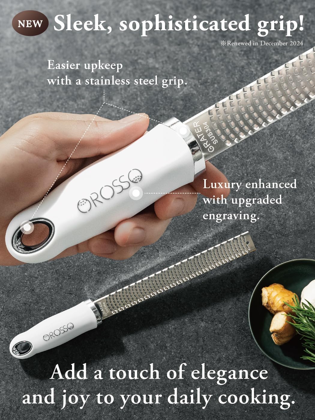 Grater, Lemon Zester Cheese Grater, Cheese Shavings, Parme Cheese, Ginger, Garlic, Zester Grater (white)